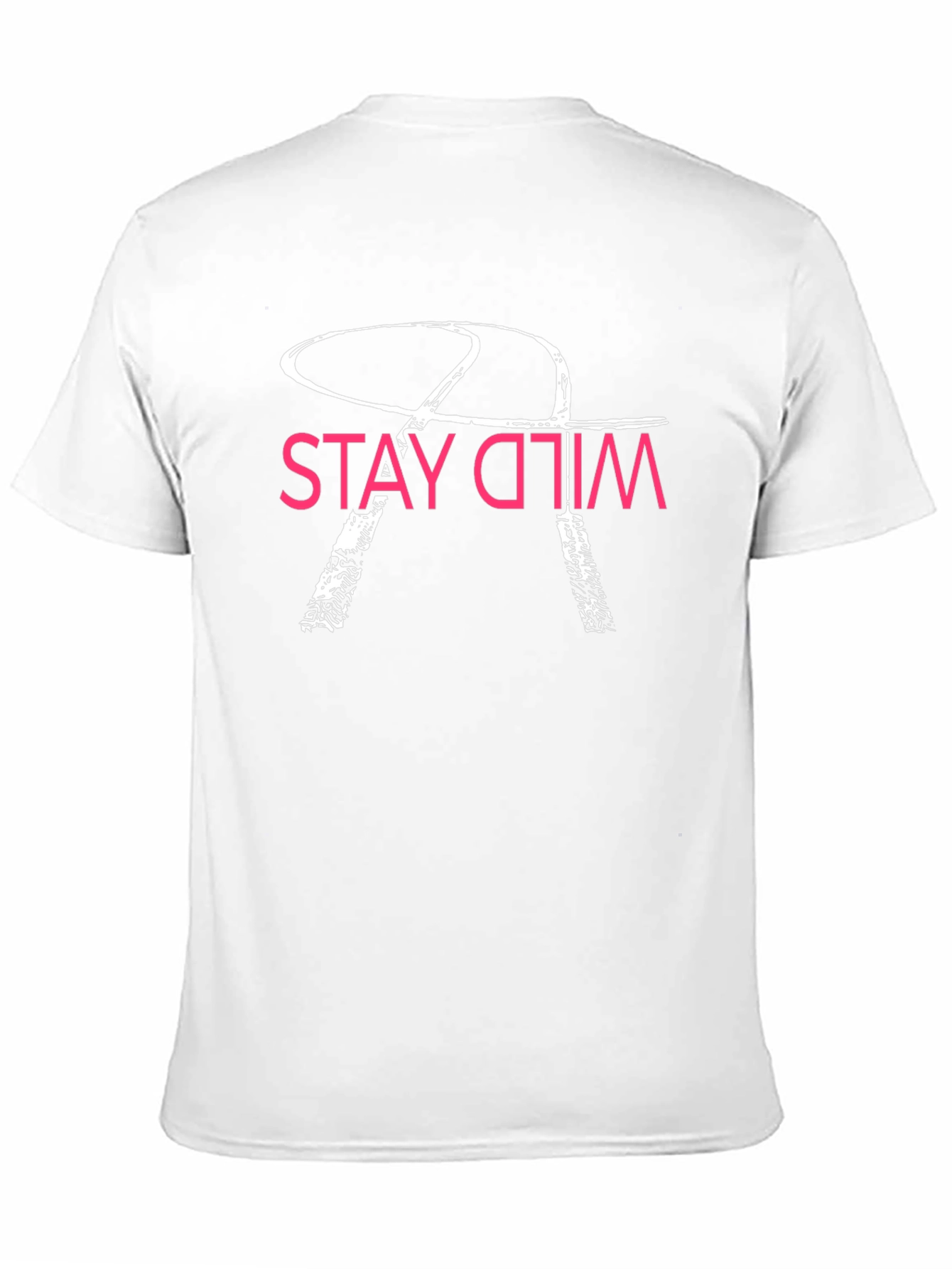 Stay Wild Graphic Tee - Black Cotton Casual