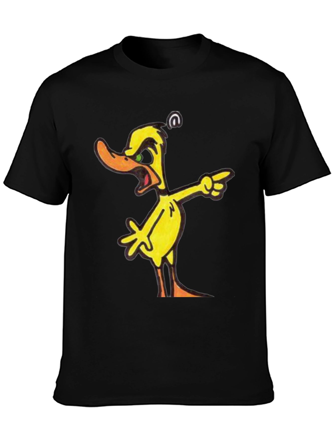 Angry Yellow Duck Cartoon T-Shirt