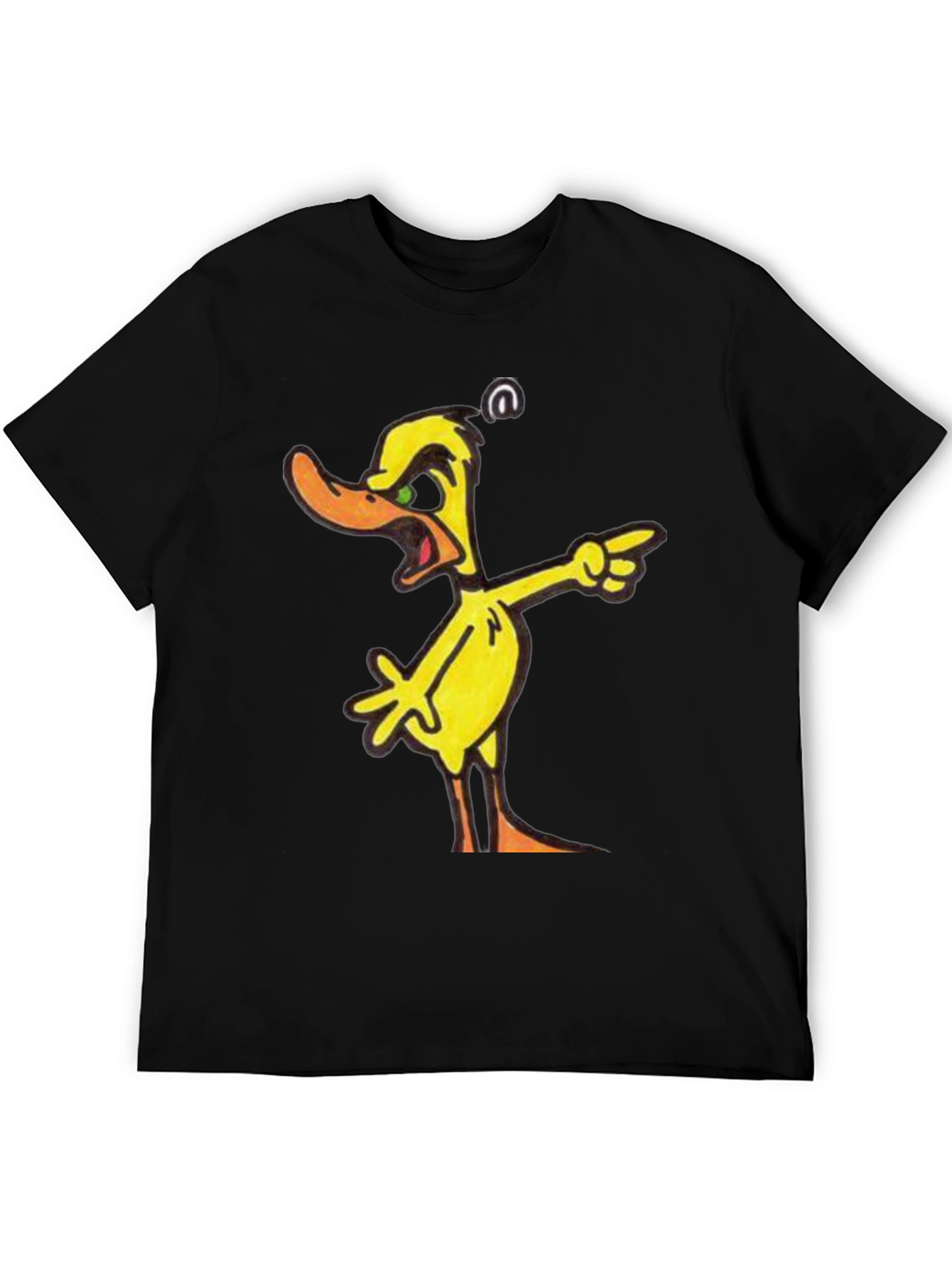 Angry Yellow Duck Cartoon T-Shirt