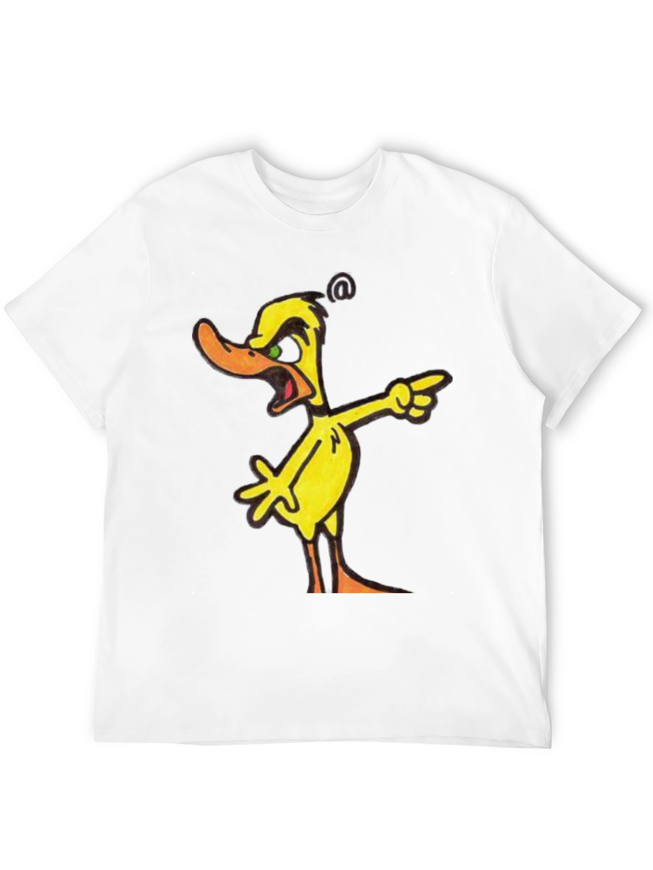 Angry Yellow Duck Cartoon T-Shirt