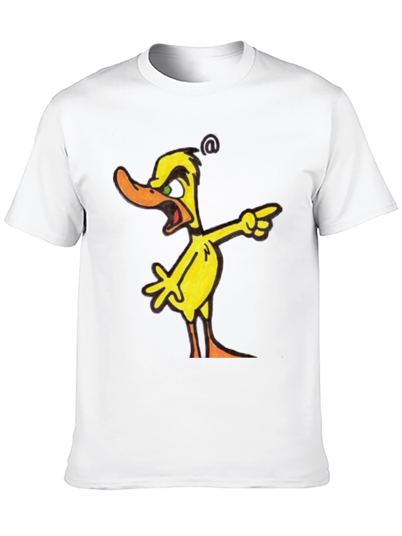 Angry Yellow Duck Cartoon T-Shirt