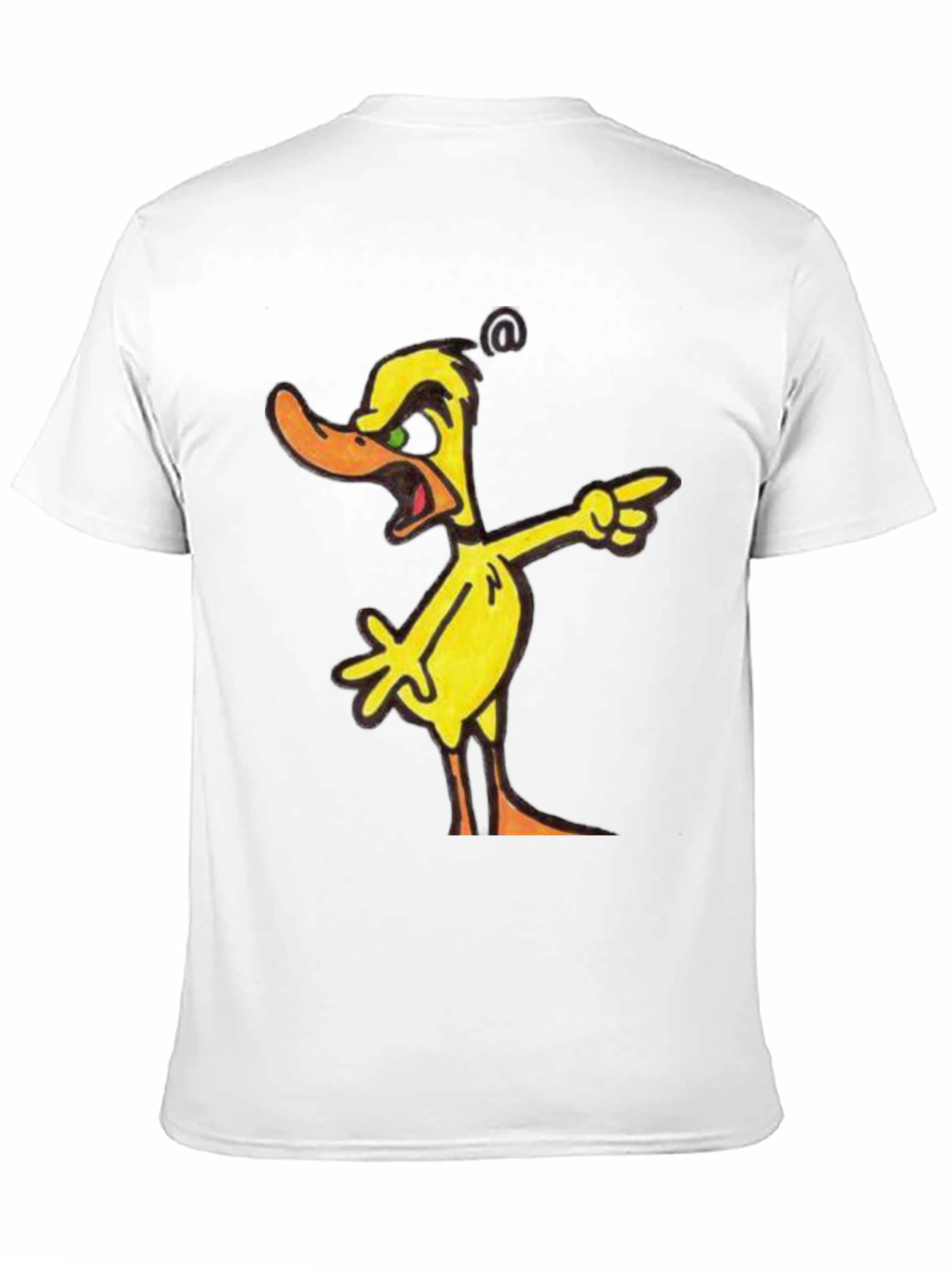 Angry Yellow Duck Cartoon T-Shirt