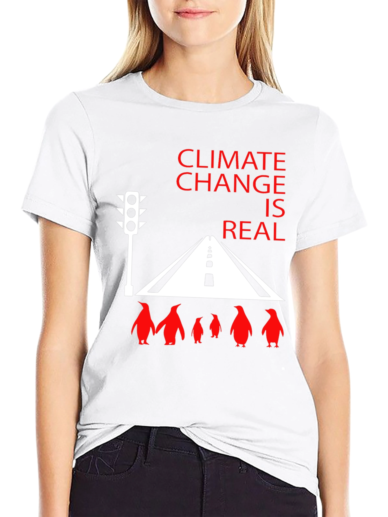 Climate Change Penguin T-Shirt