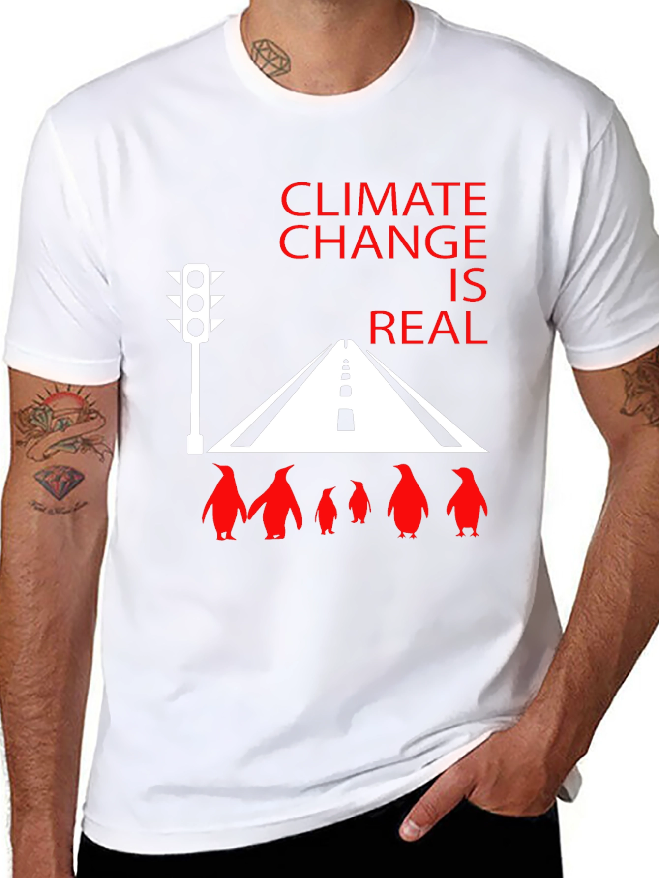 Climate Change Penguin T-Shirt