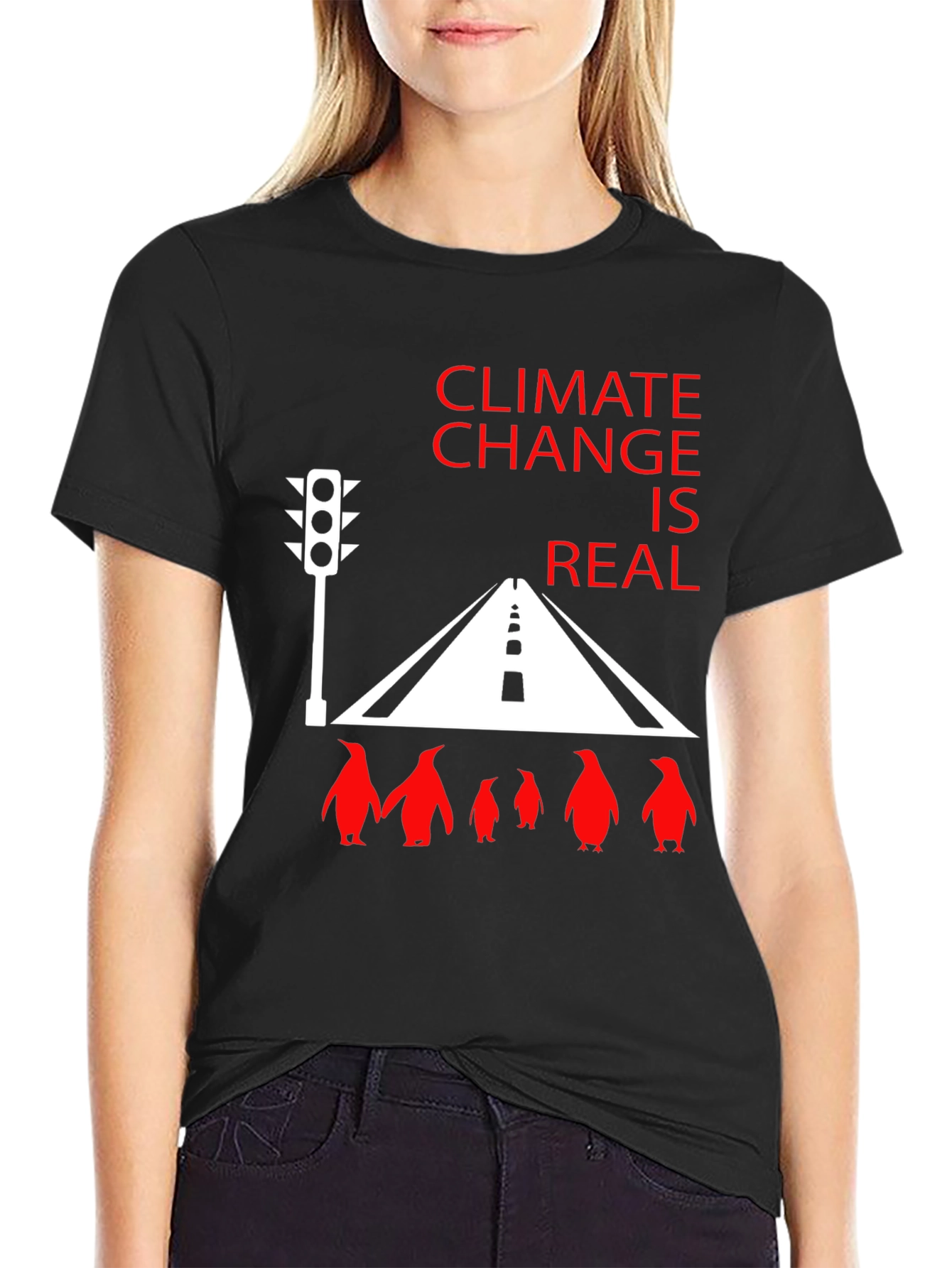Climate Change Penguin T-Shirt