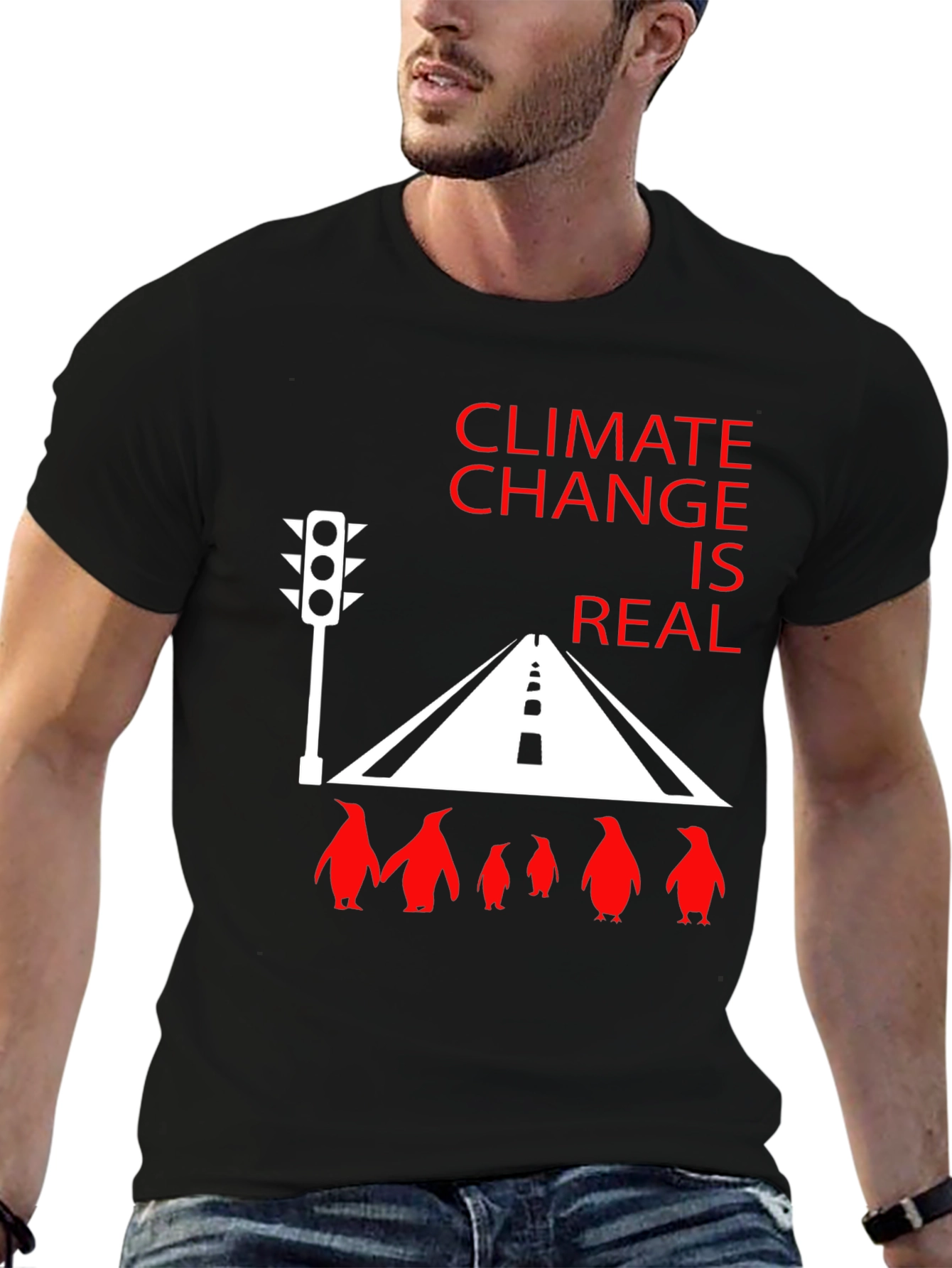 Climate Change Penguin T-Shirt