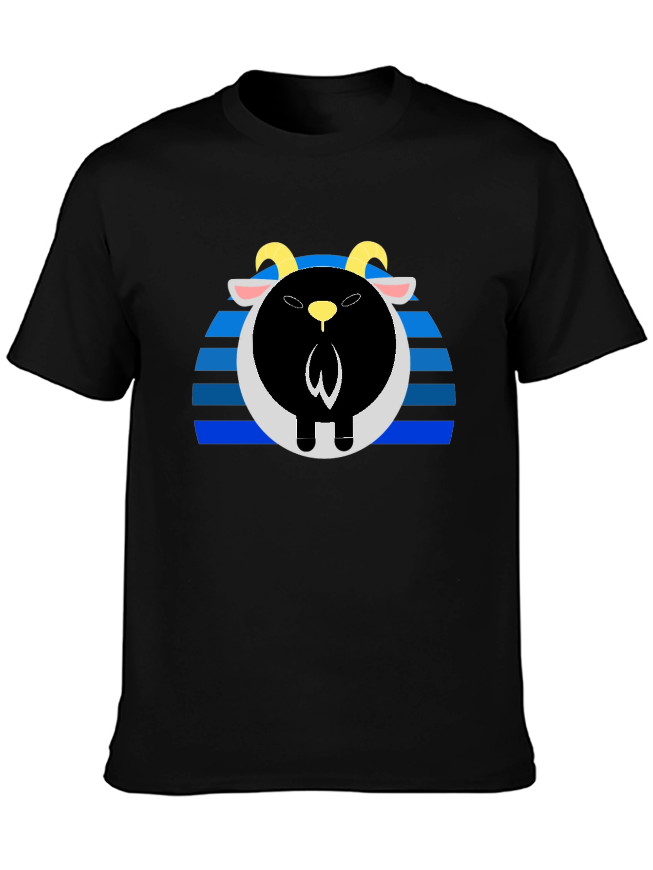 Goat Sunset Black Tee - Unique Graphic T-Shirt
