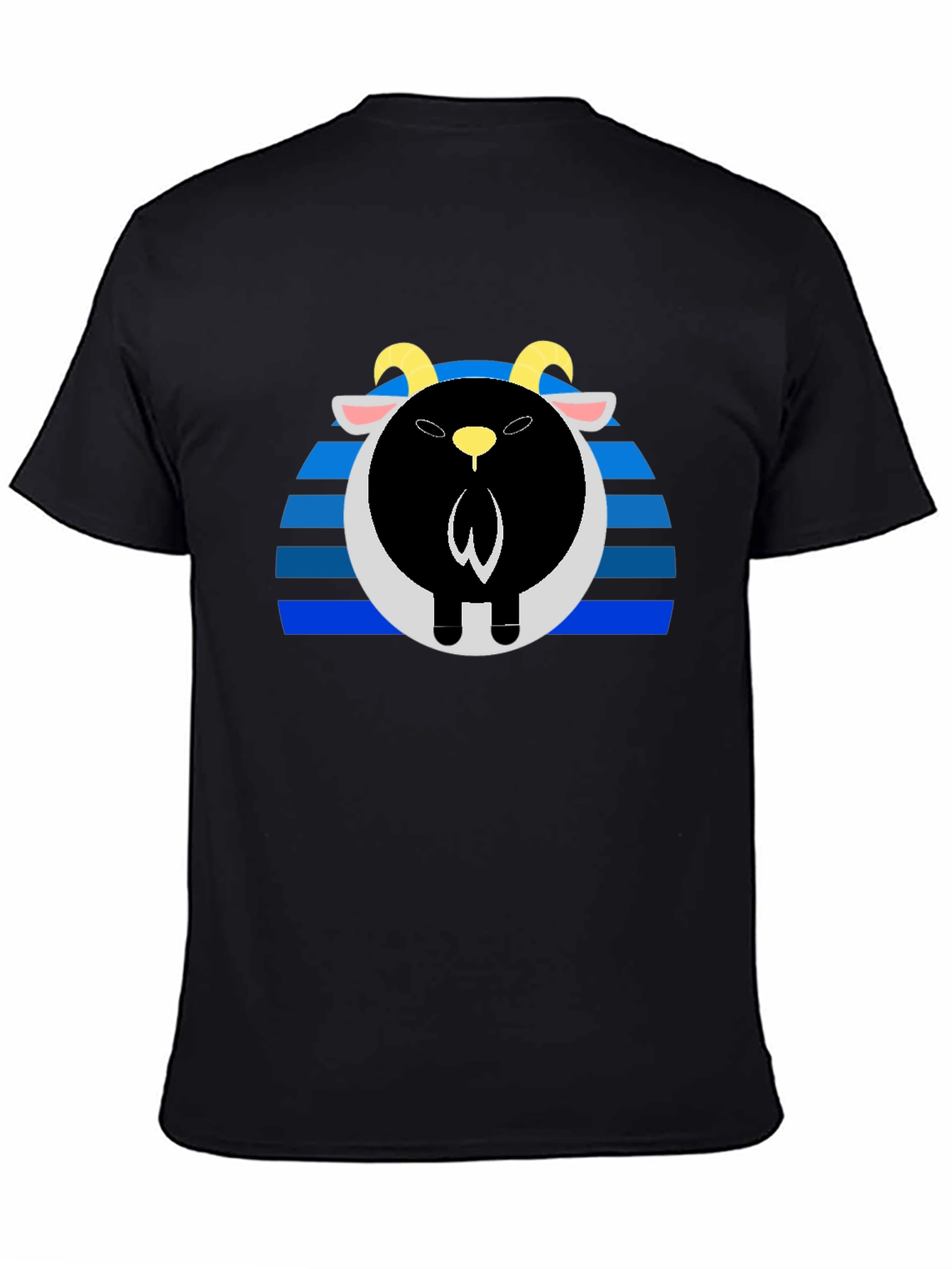Goat Sunset Black Tee - Unique Graphic T-Shirt