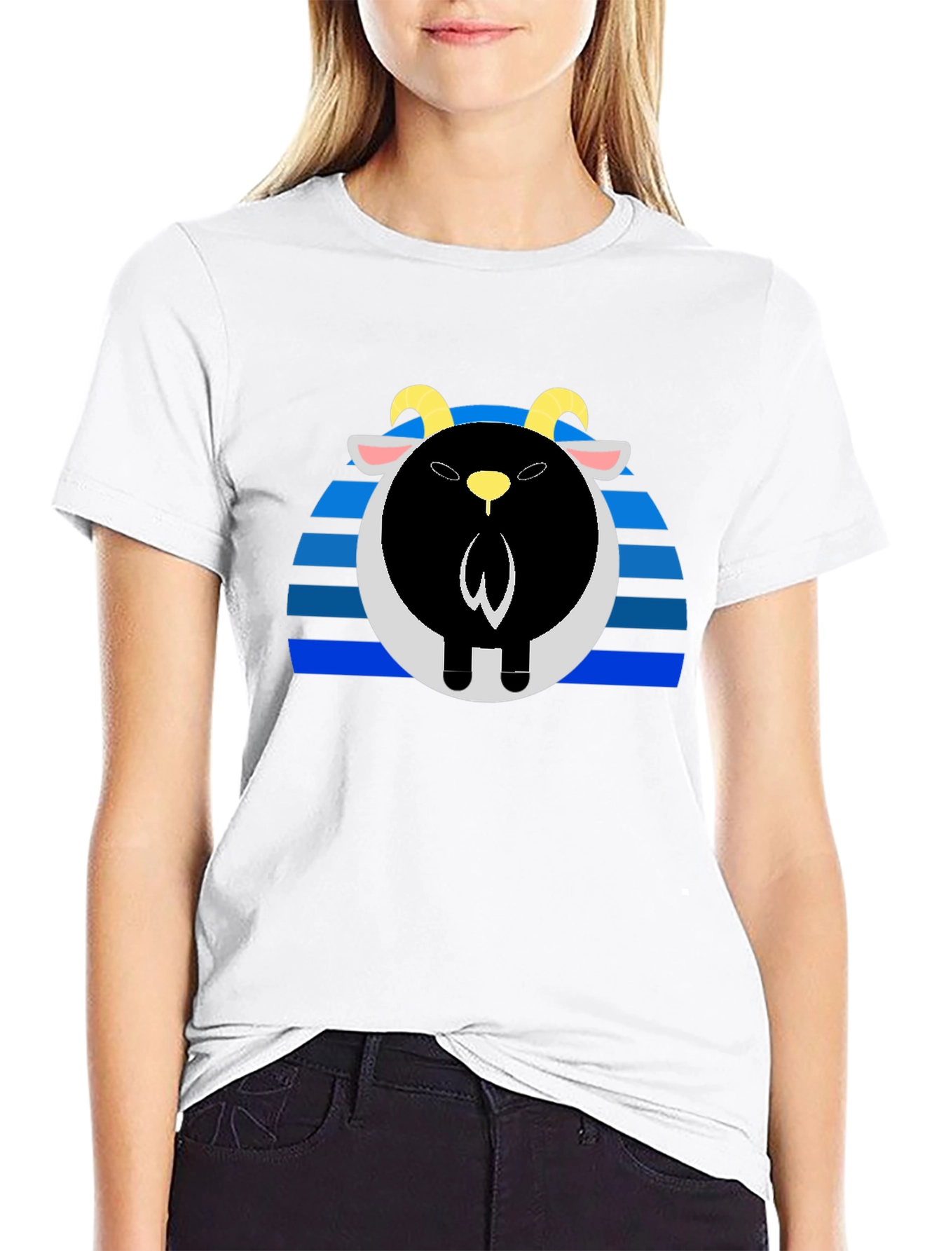 Goat Sunset Black Tee - Unique Graphic T-Shirt