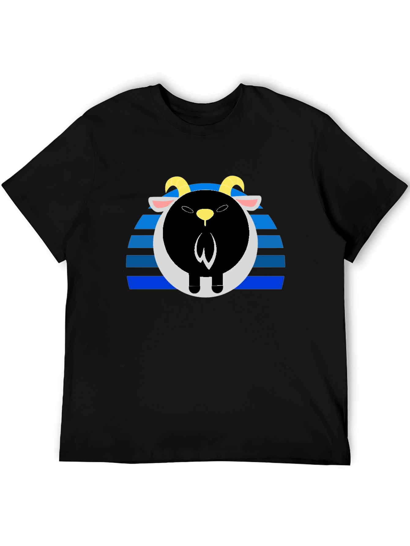 Goat Sunset Black Tee - Unique Graphic T-Shirt