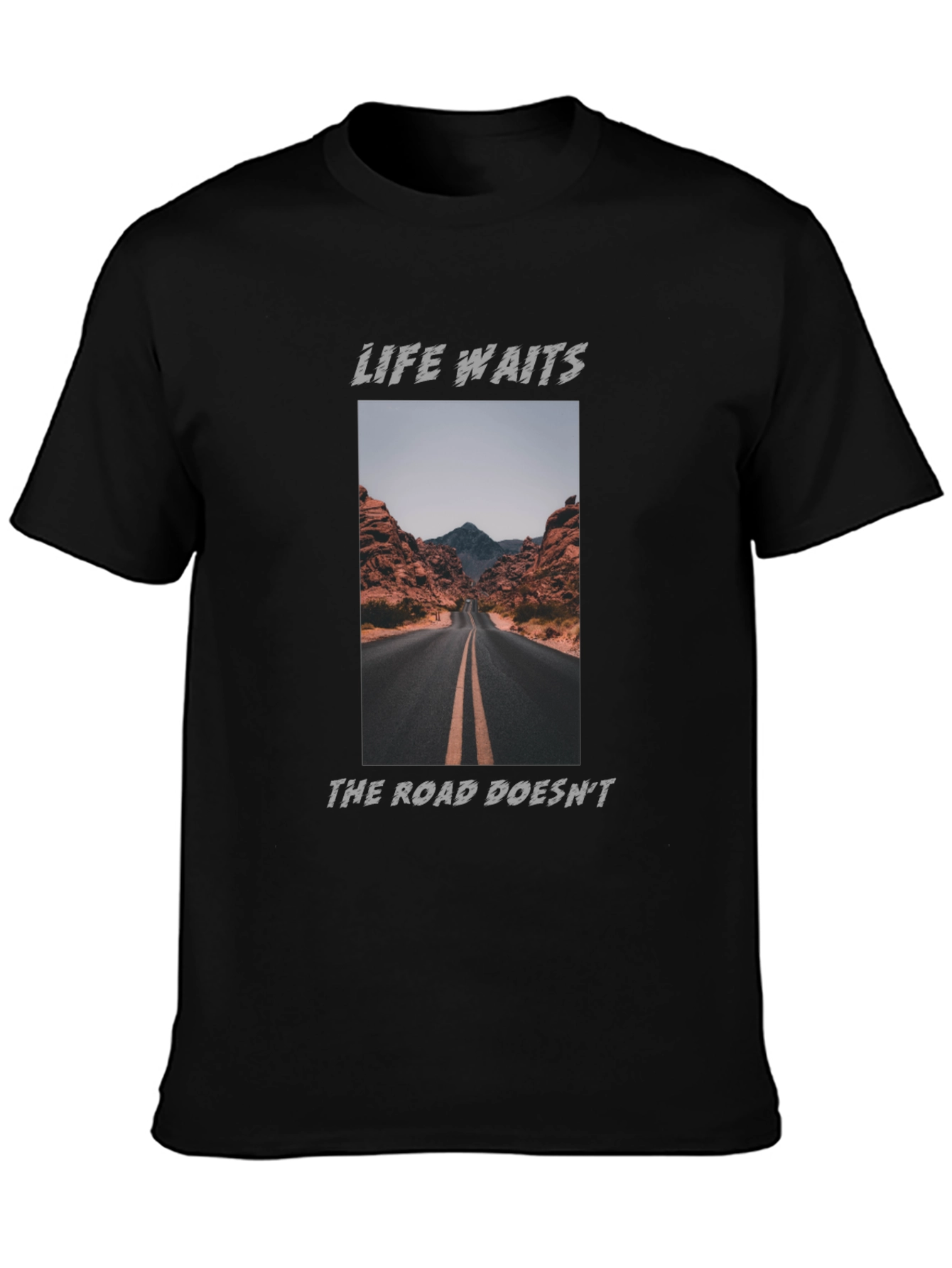 Life Waits Graphic Tee - Road Trip Ready!