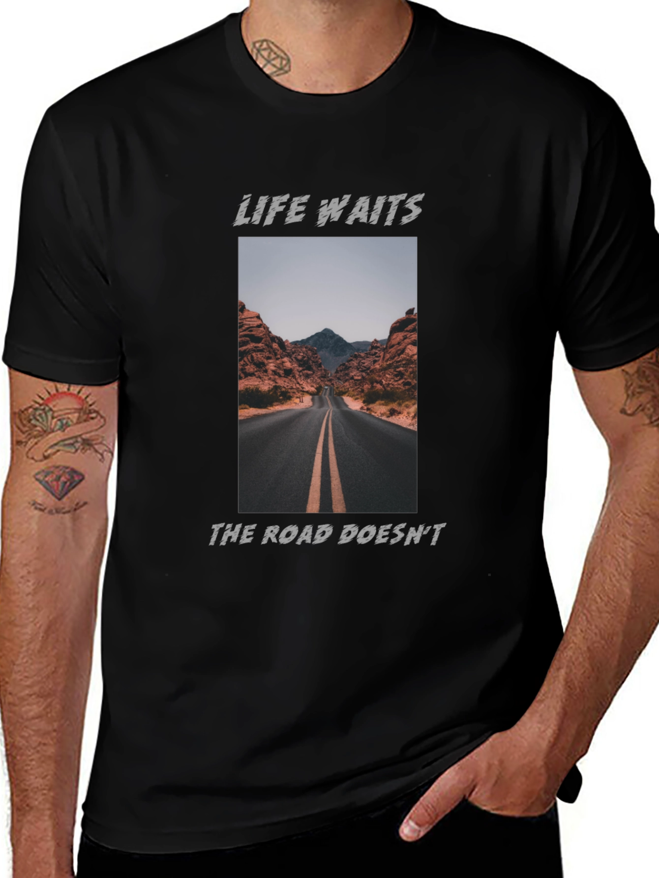 Life Waits Graphic Tee - Road Trip Ready!