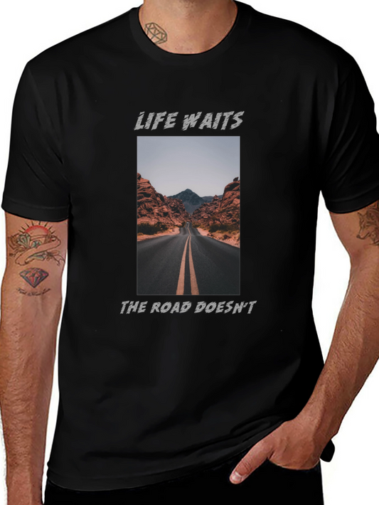 Life Waits Graphic Tee - Road Trip Ready!