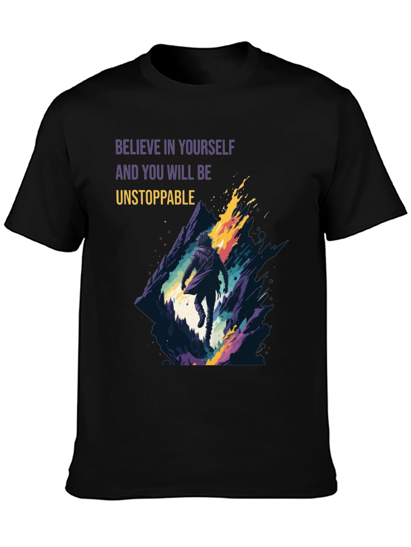 Believe in Yourself Graphic Black Tee