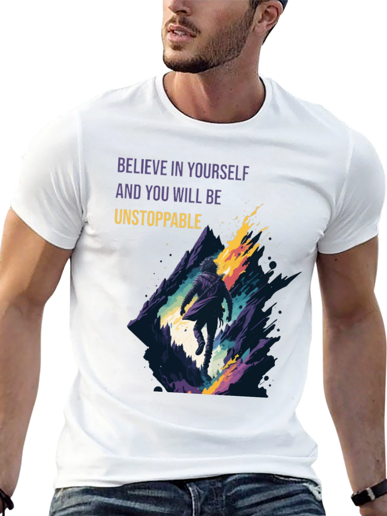 Believe in Yourself Graphic Black Tee