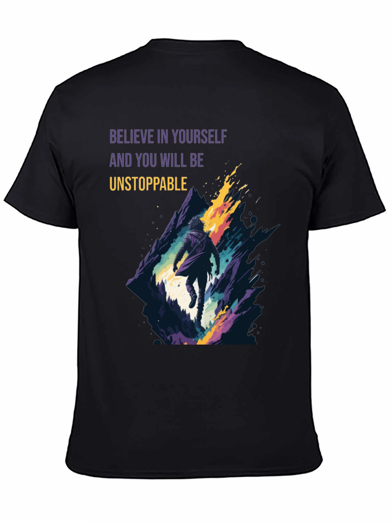 Believe in Yourself Graphic Black Tee