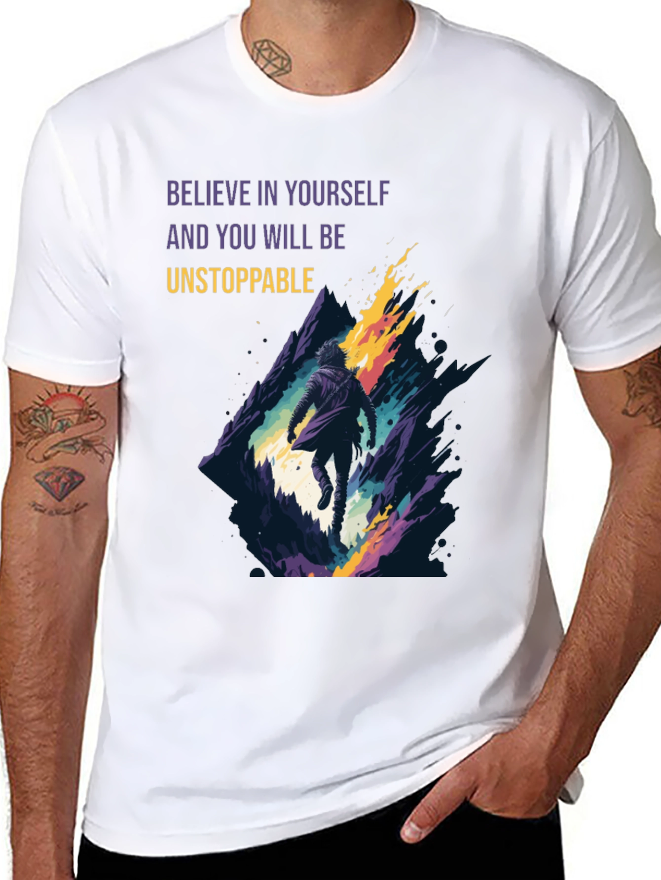 Believe in Yourself Graphic Black Tee