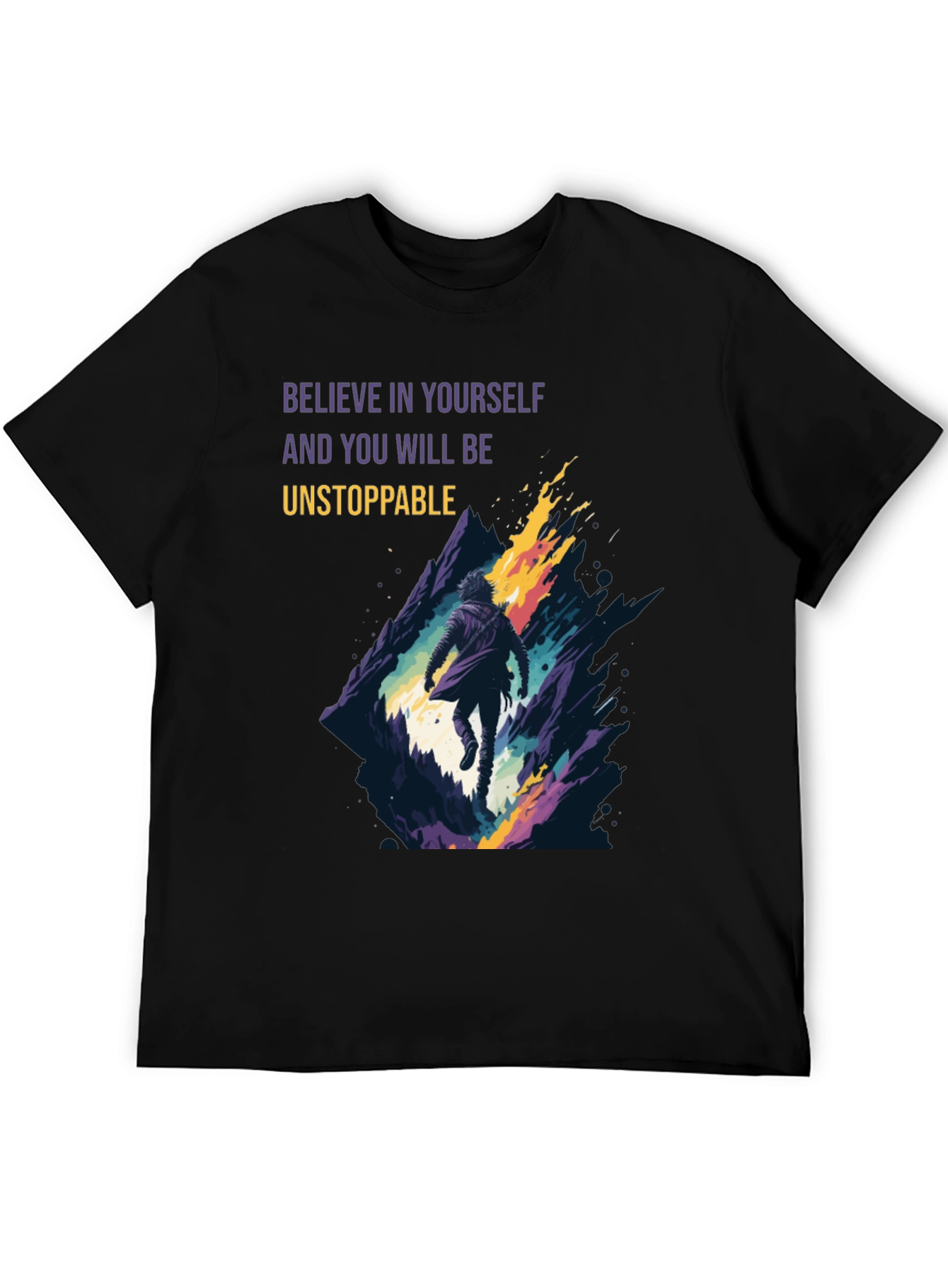 Believe in Yourself Graphic Black Tee