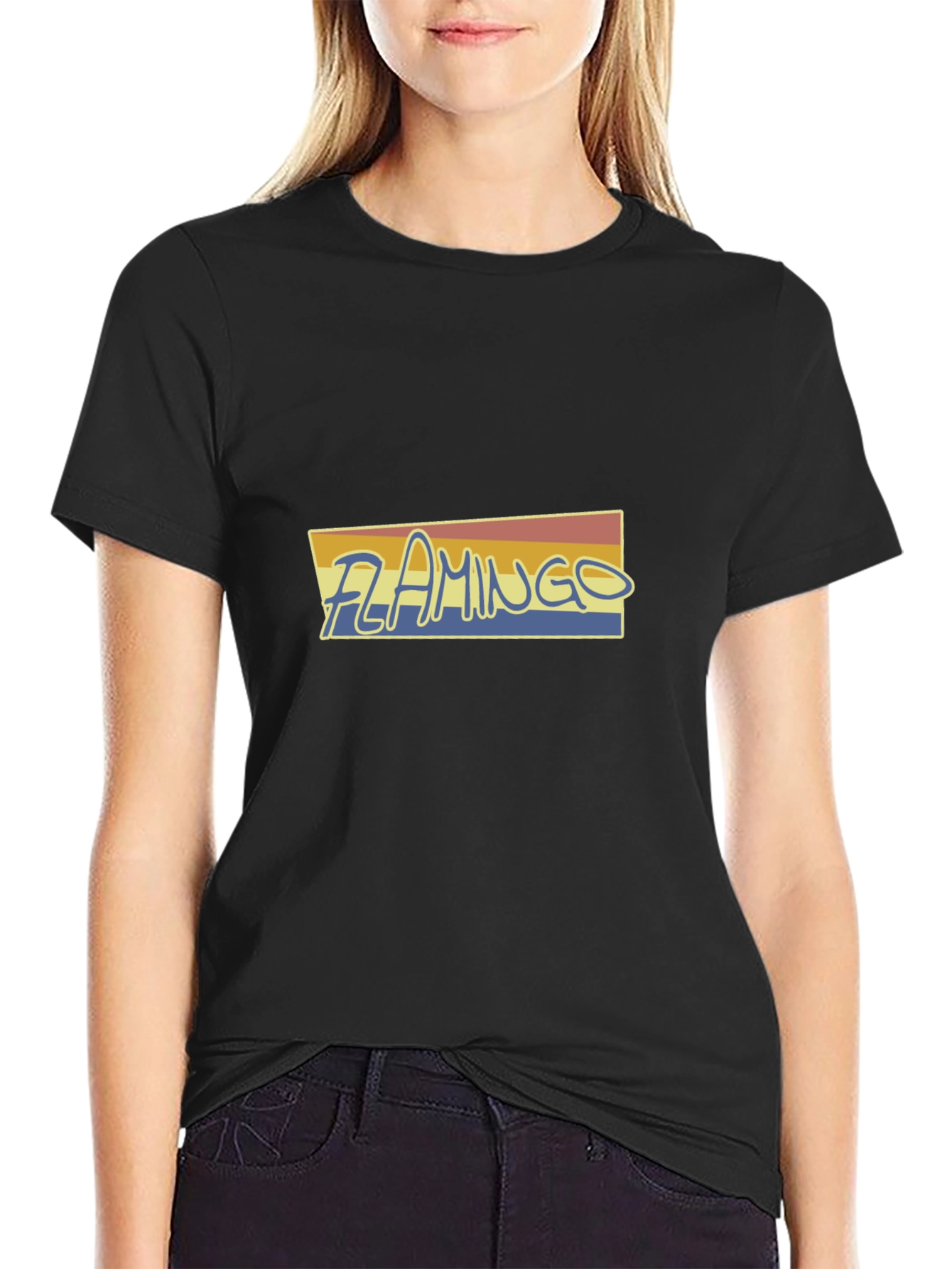 Retro Flamingo Graphic T-Shirt