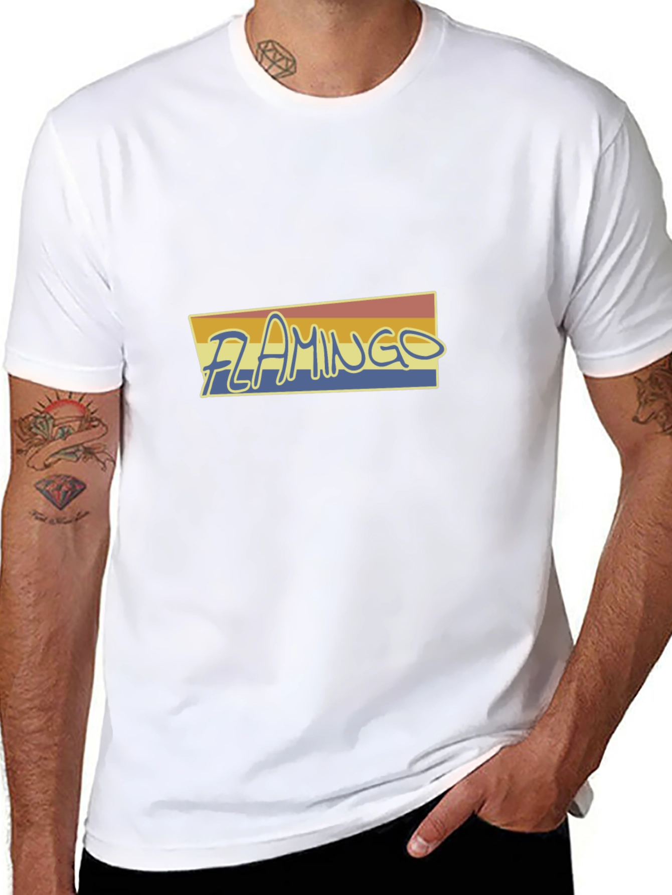 Retro Flamingo Graphic T-Shirt