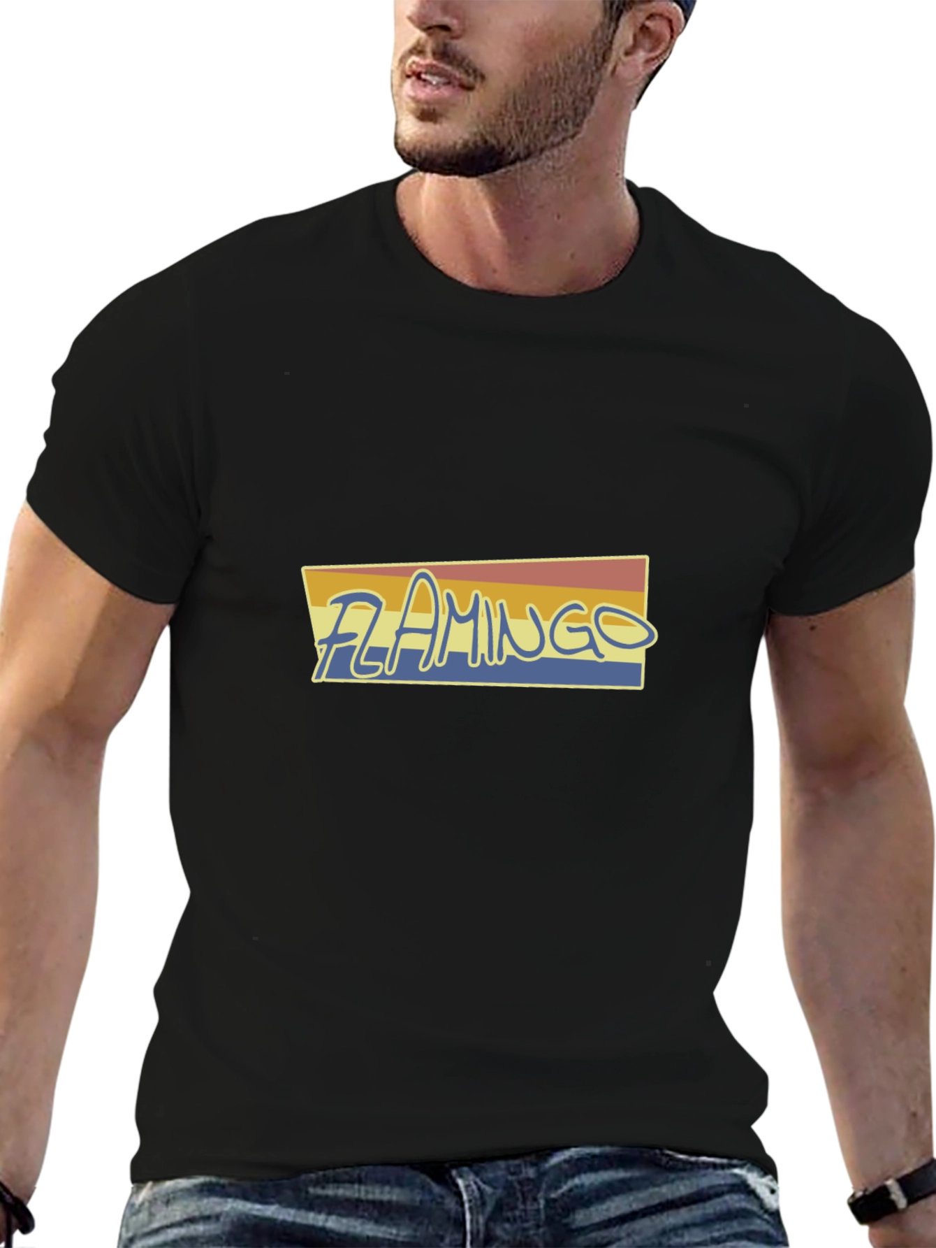 Retro Flamingo Graphic T-Shirt