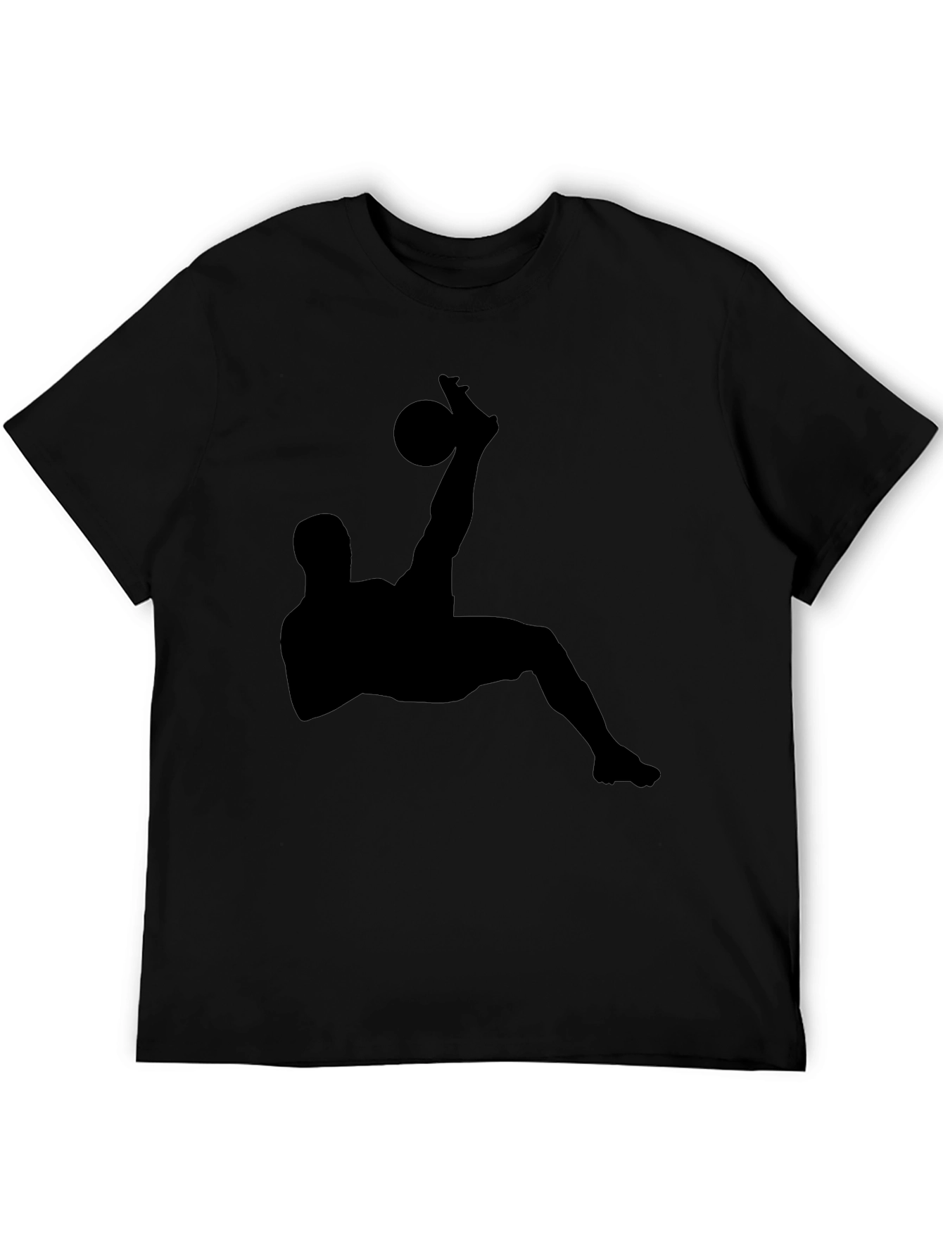 Black Soccer Silhouette Graphic Tee