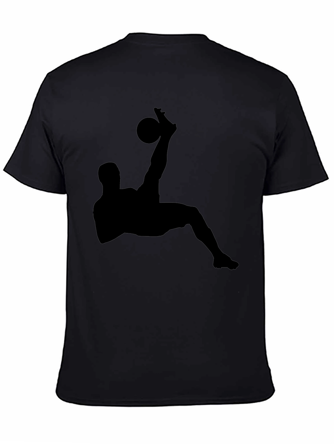 Black Soccer Silhouette Graphic Tee