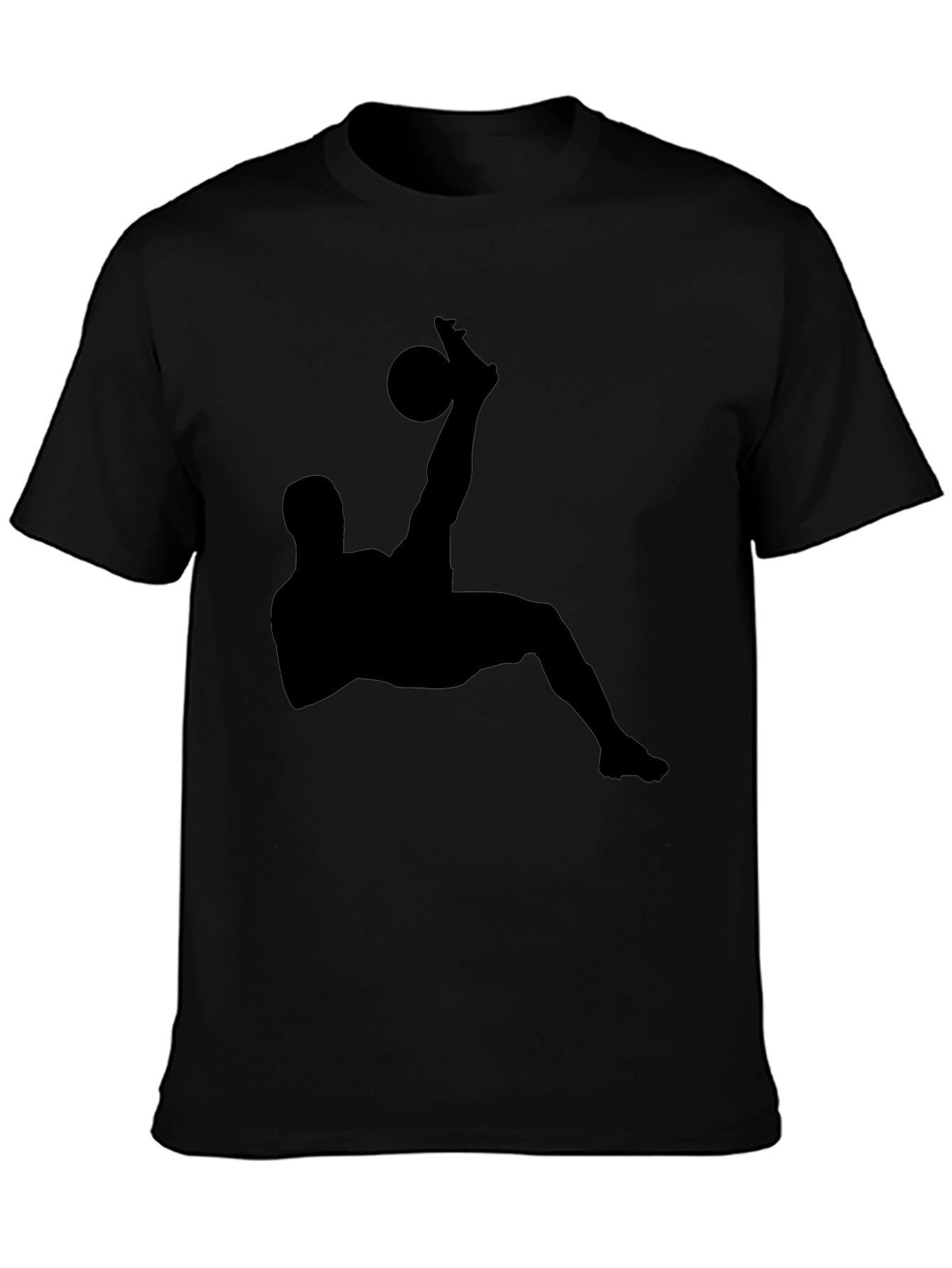 Black Soccer Silhouette Graphic Tee