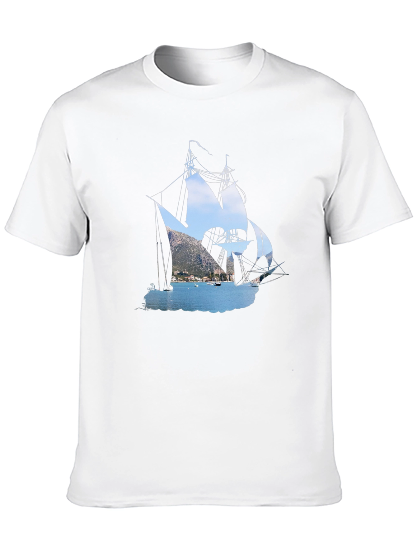 Nautical Black T-Shirt: Sailboat Graphic Tee