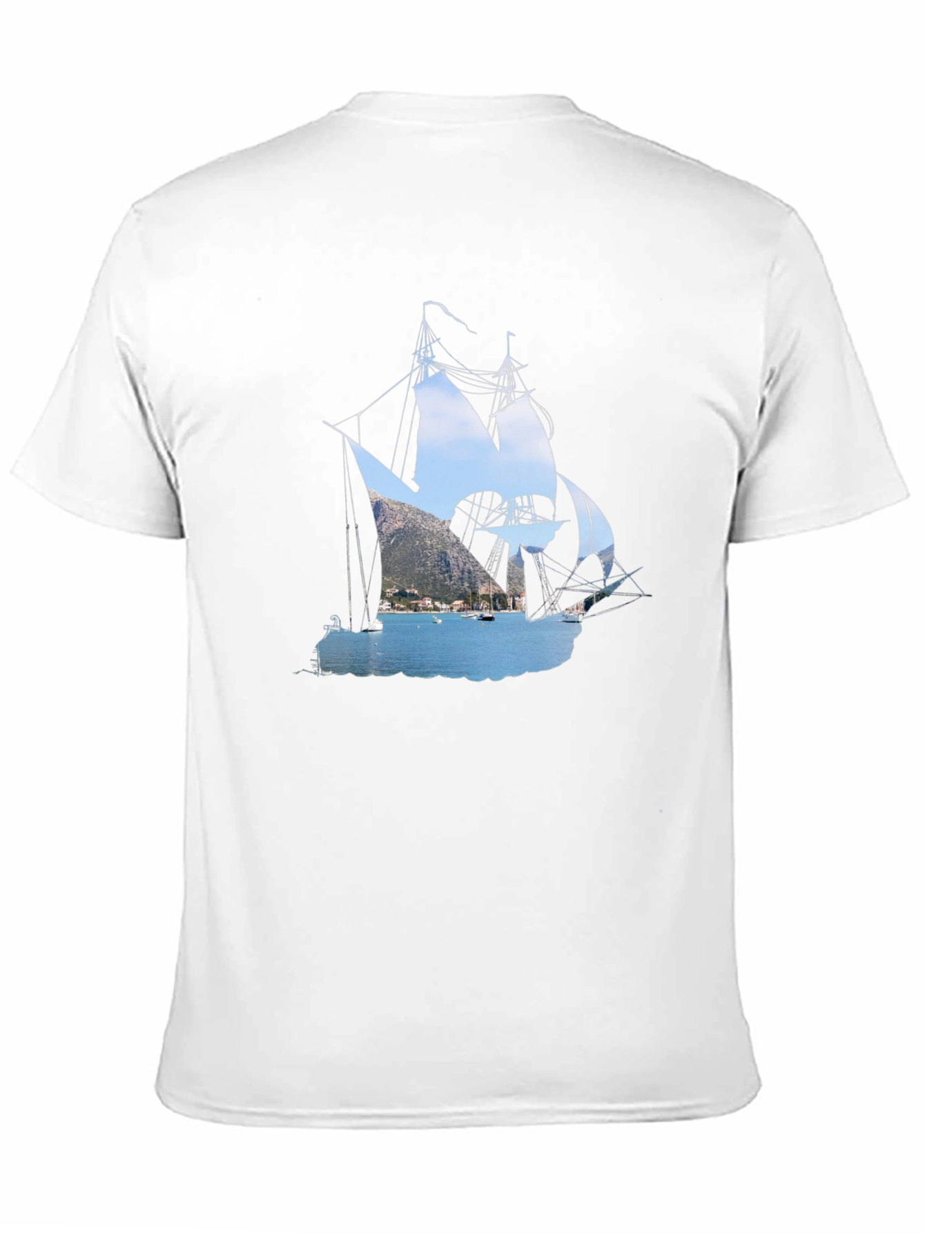 Nautical Black T-Shirt: Sailboat Graphic Tee