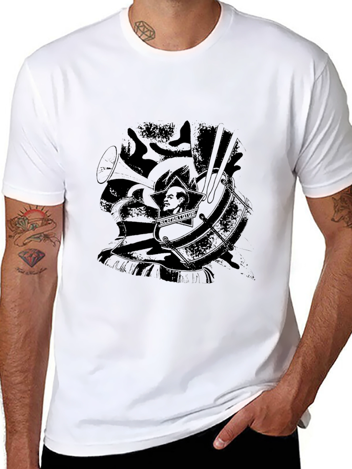 Lenin Drummer Graphic Tee