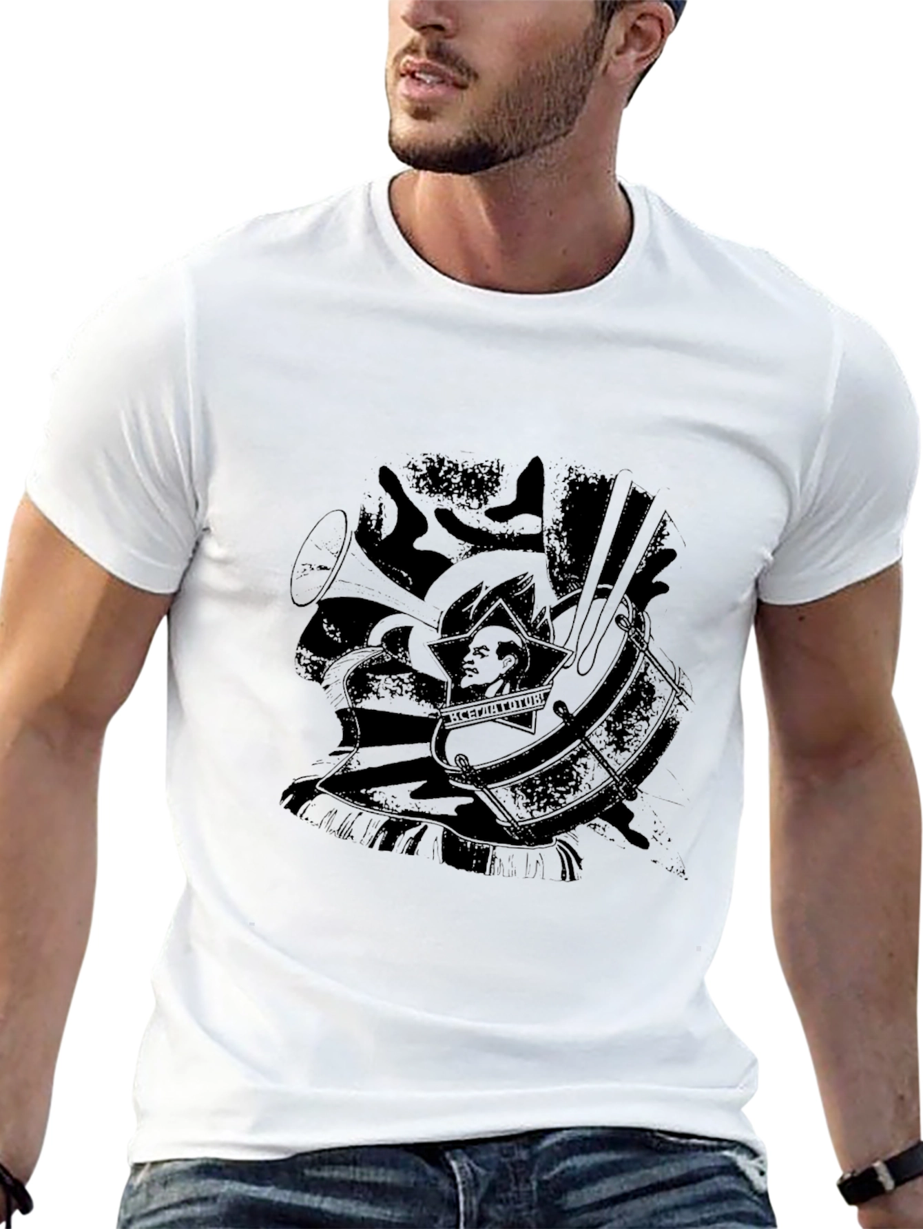 Lenin Drummer Graphic Tee