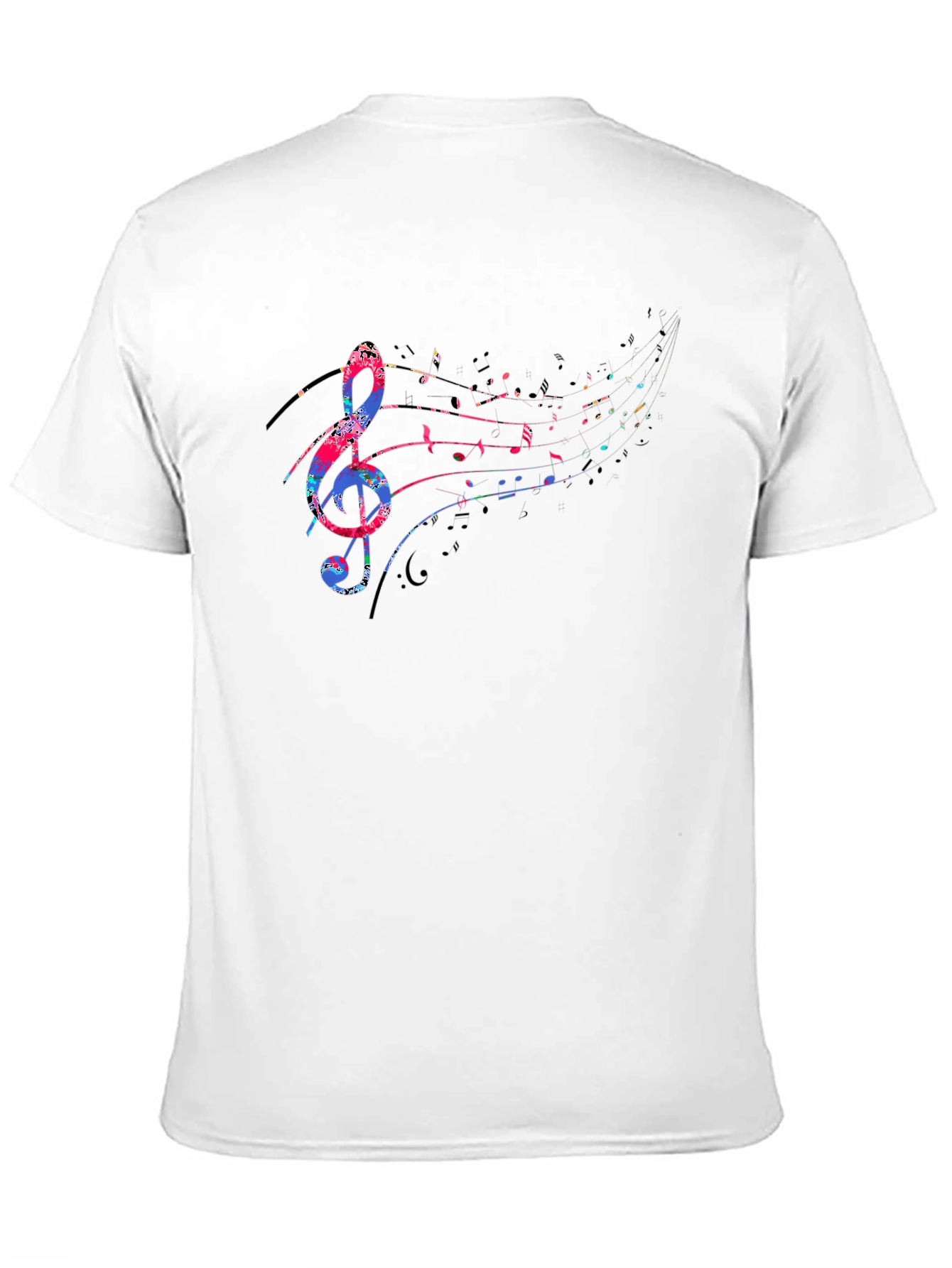 Musical Note Graphic Black T-Shirt