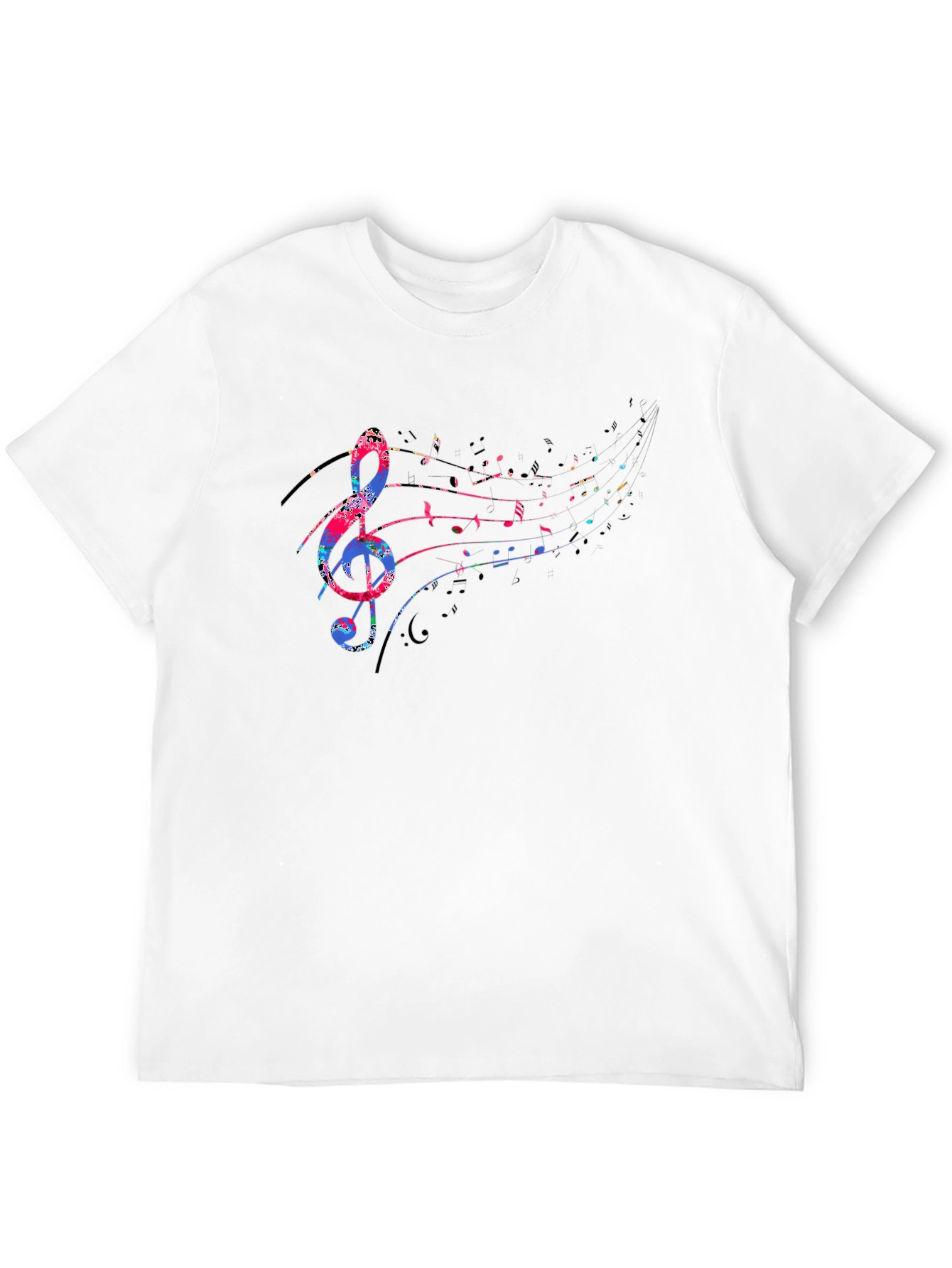Musical Note Graphic Black T-Shirt