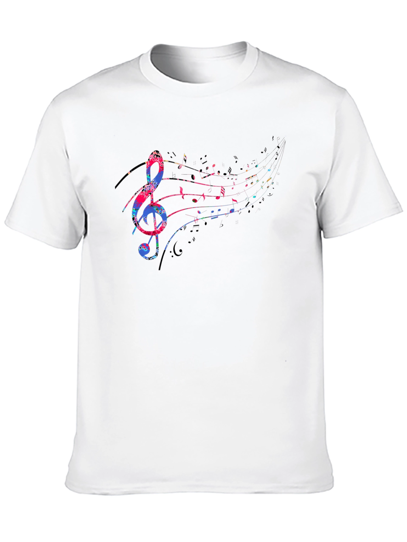 Musical Note Graphic Black T-Shirt