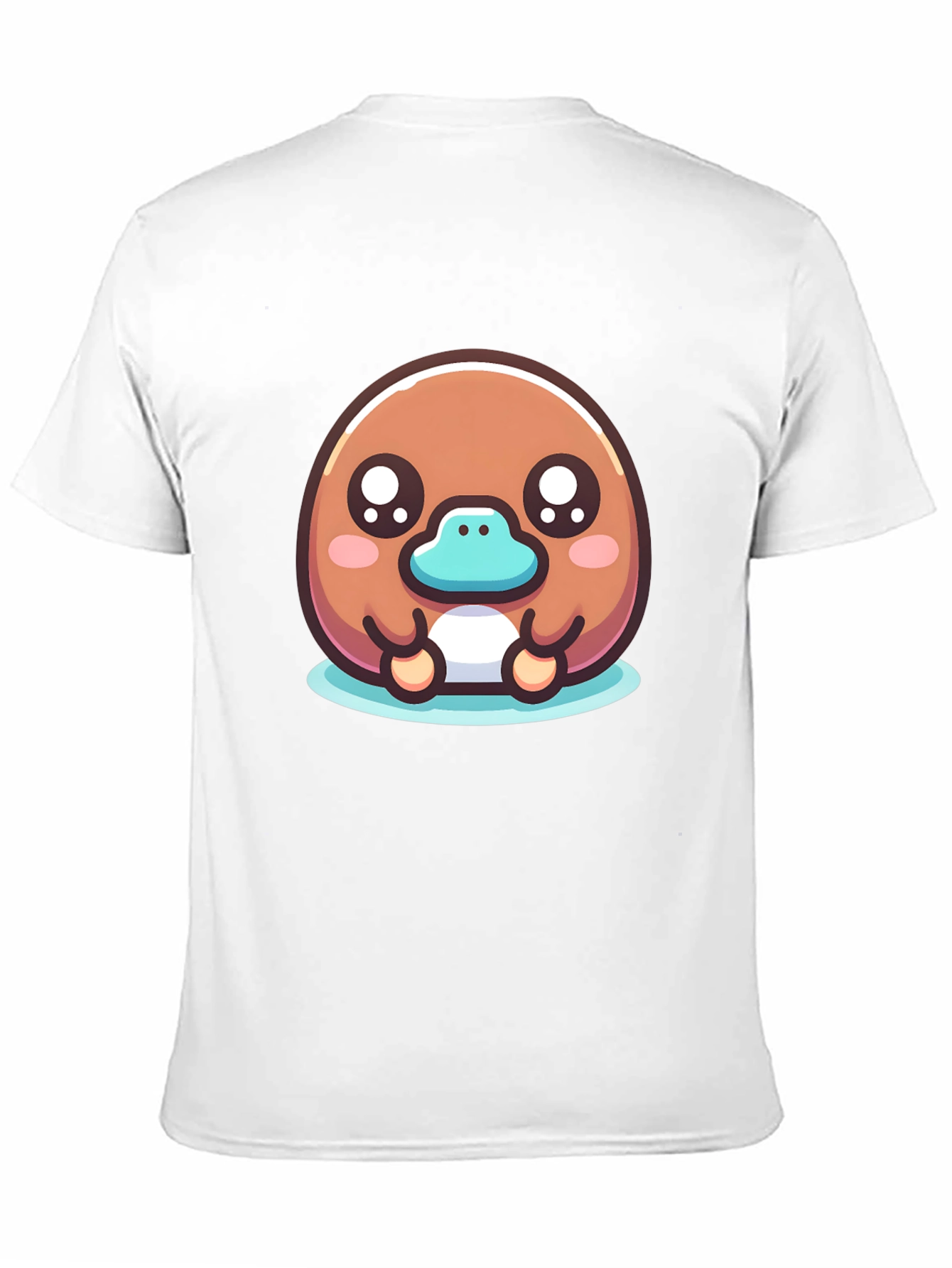 Cute Platypus Cartoon Black T-Shirt