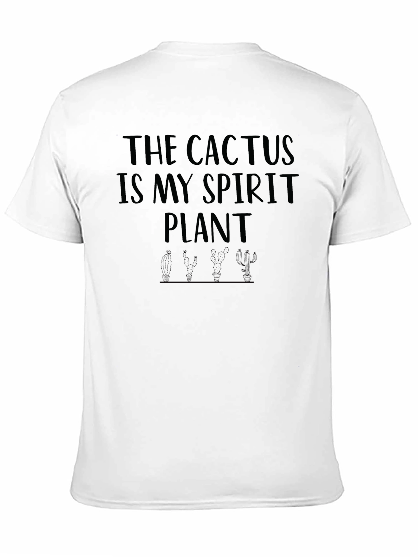 Cactus Spirit Plant Graphic Tee - Black