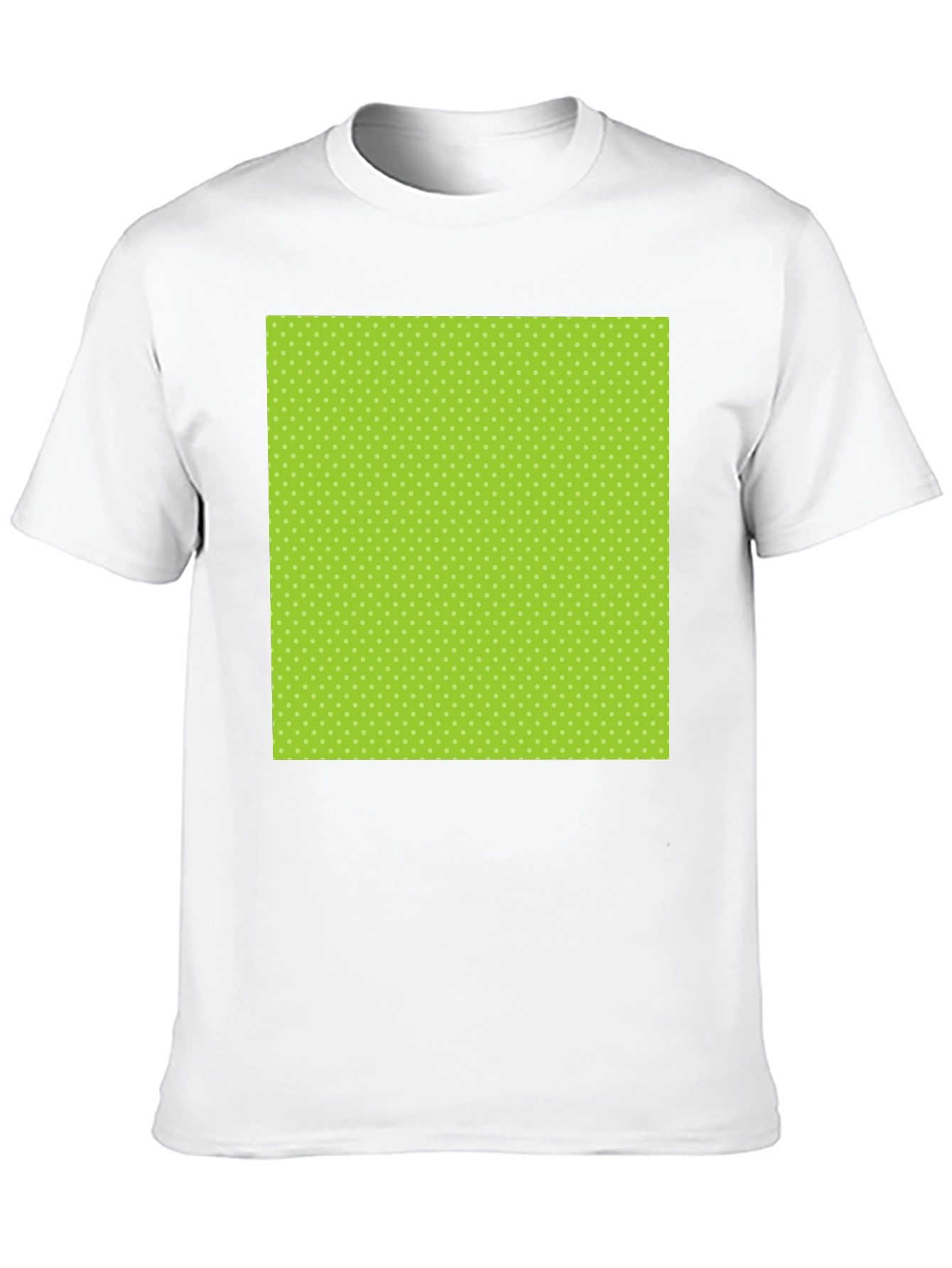 Black Tee with Green Polka Dot Design