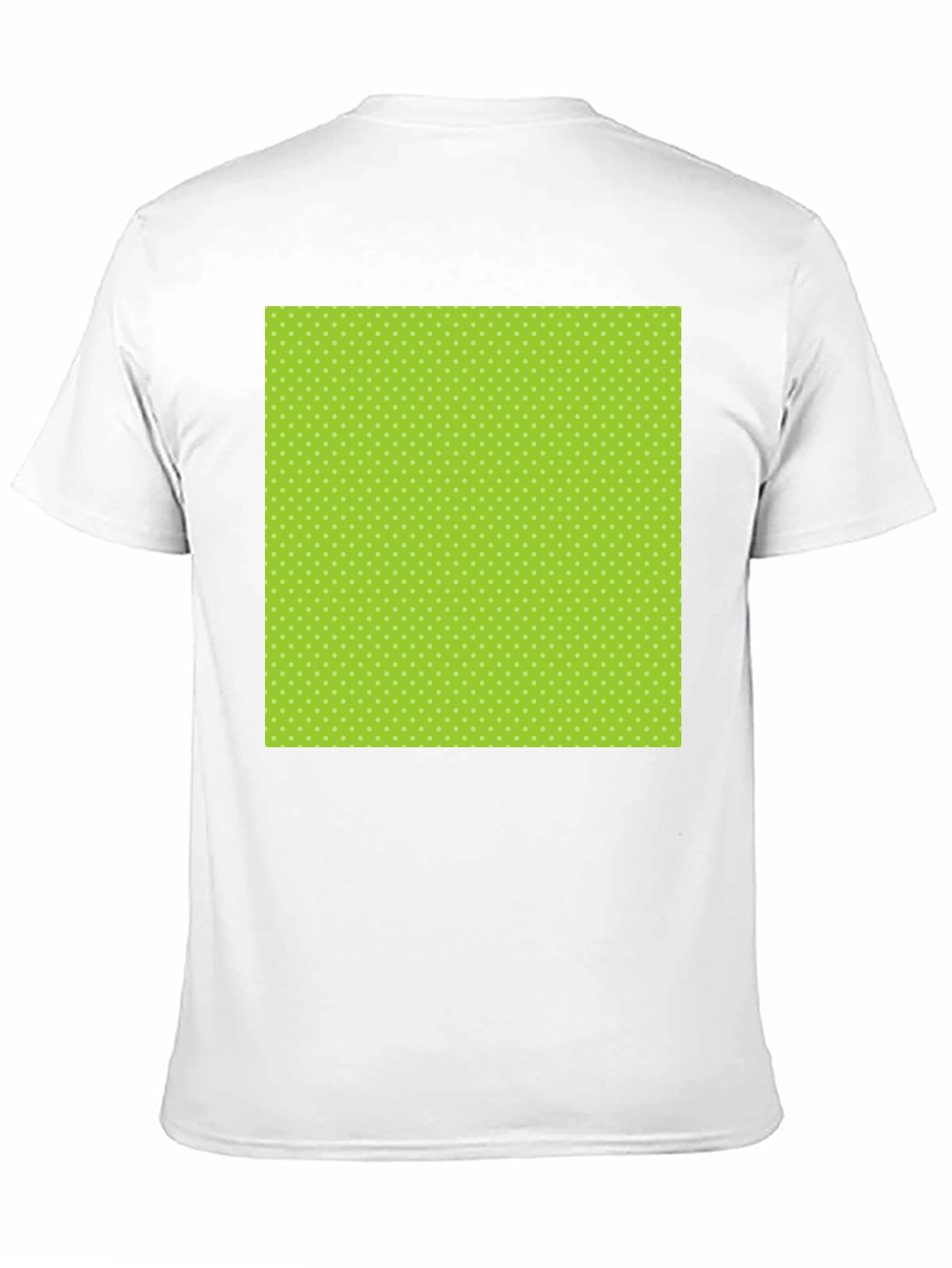 Black Tee with Green Polka Dot Design