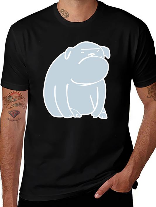Bulldog Graphic Print T-Shirt - Black