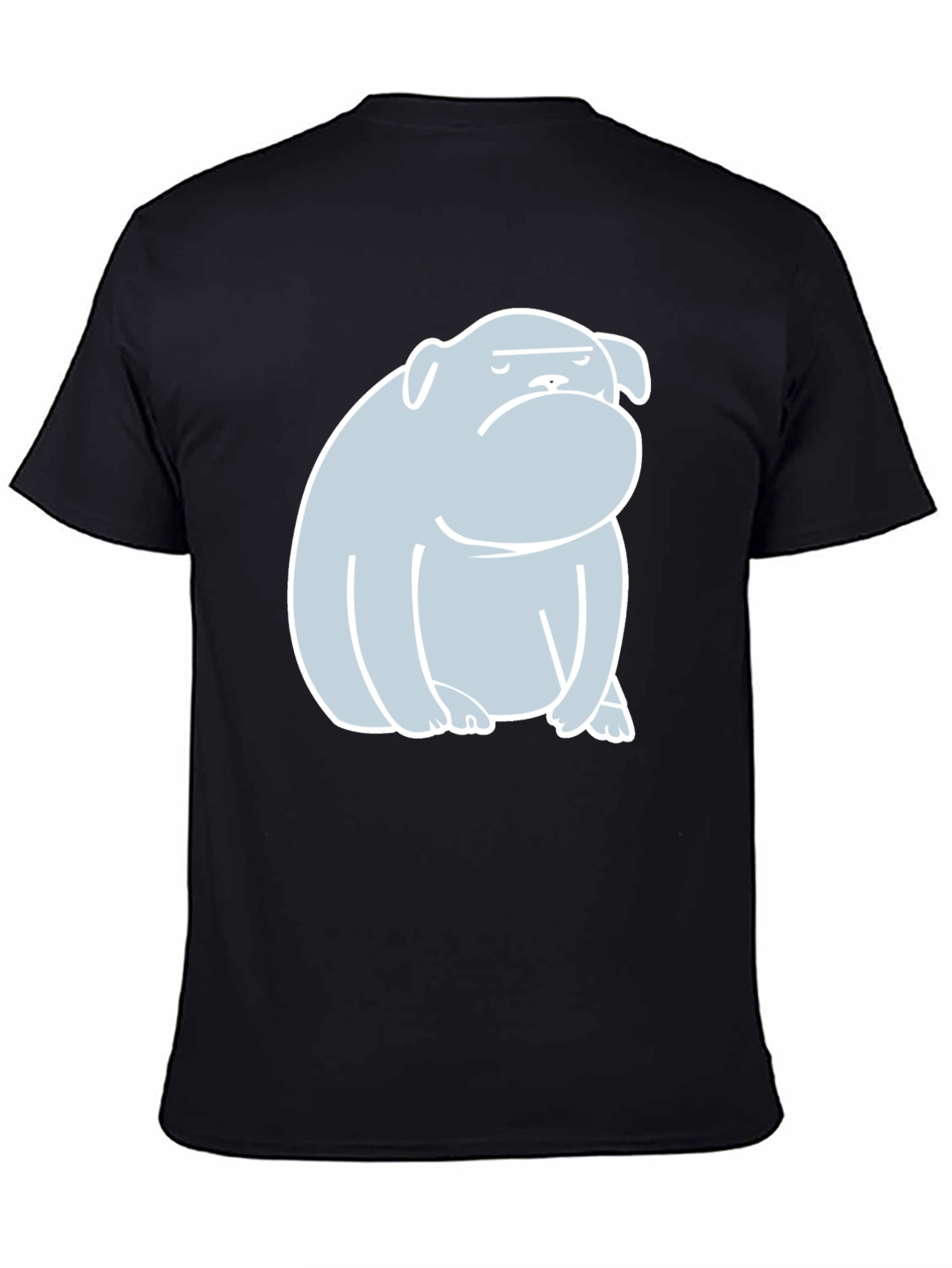 Bulldog Graphic Print T-Shirt - Black