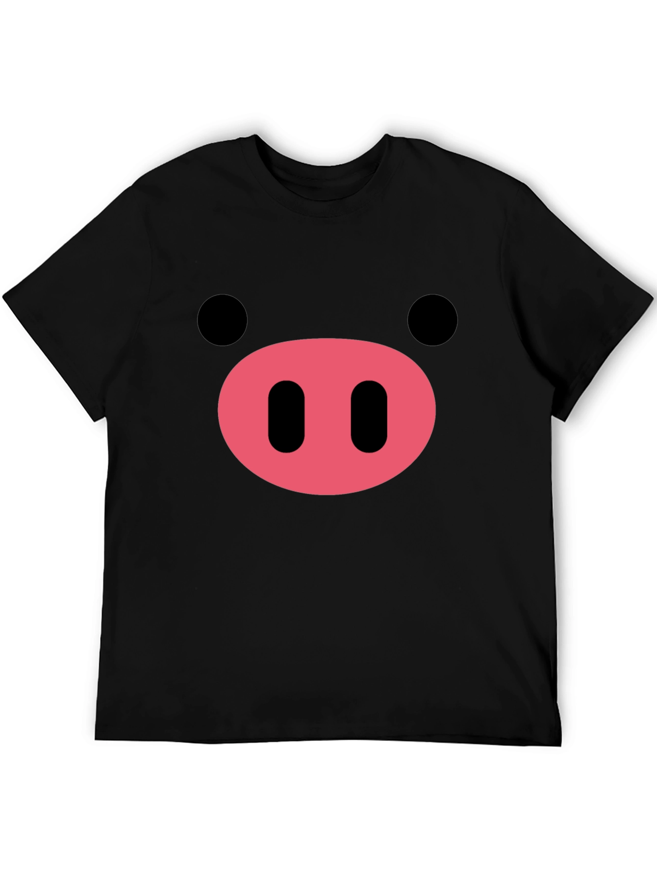 Pig Face Graphic T-Shirt - Black Cotton Tee