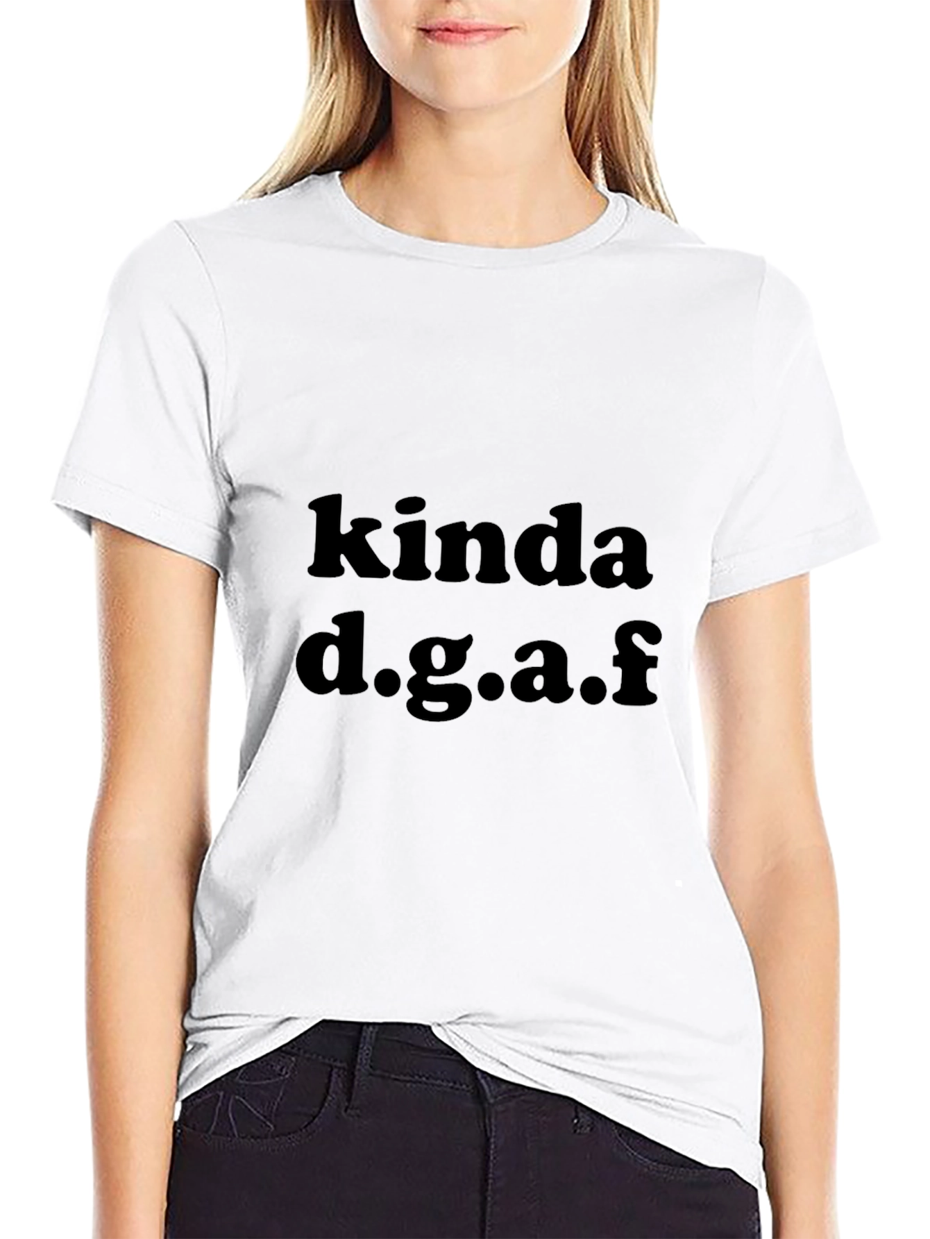 Kinda DGAF Graphic Black T-Shirt