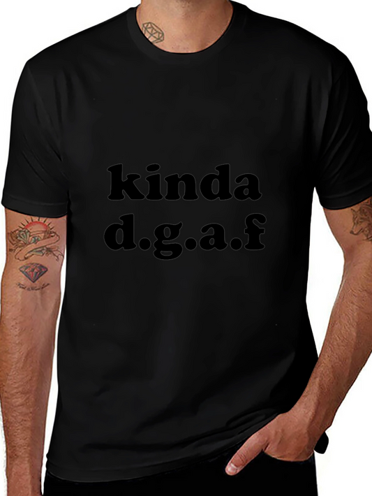 Kinda DGAF Graphic Black T-Shirt