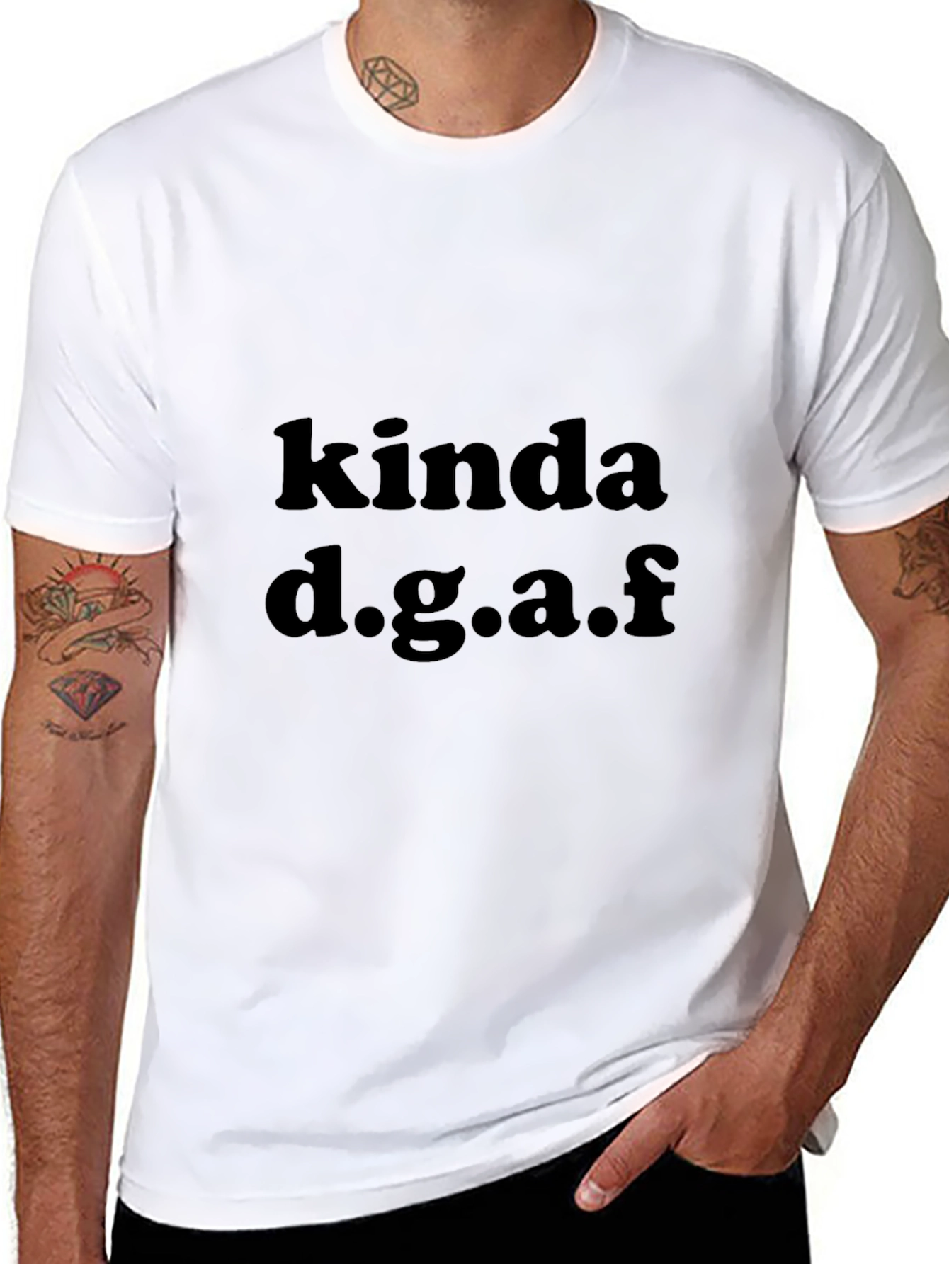 Kinda DGAF Graphic Black T-Shirt