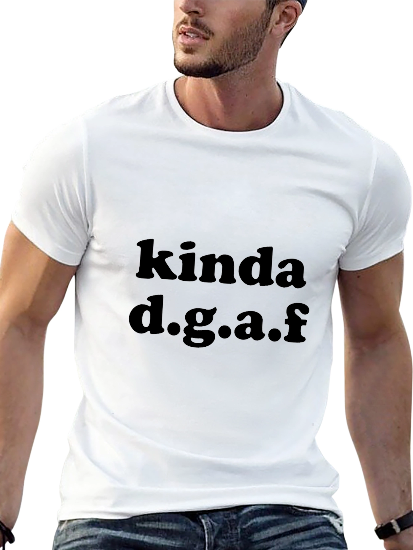 Kinda DGAF Graphic Black T-Shirt