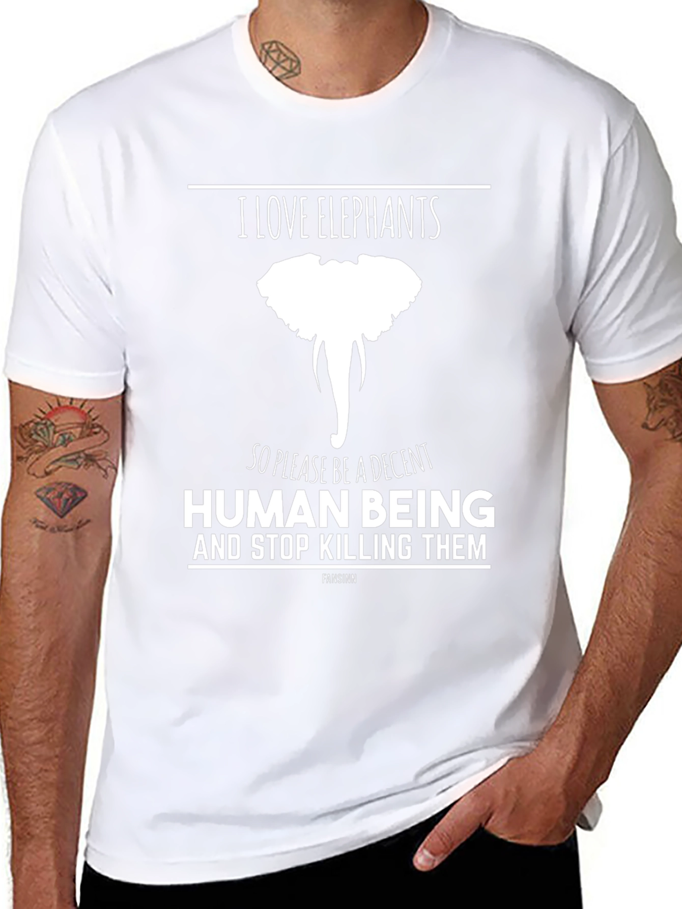 I Love Elephants Graphic Tee - Save the Elephants!