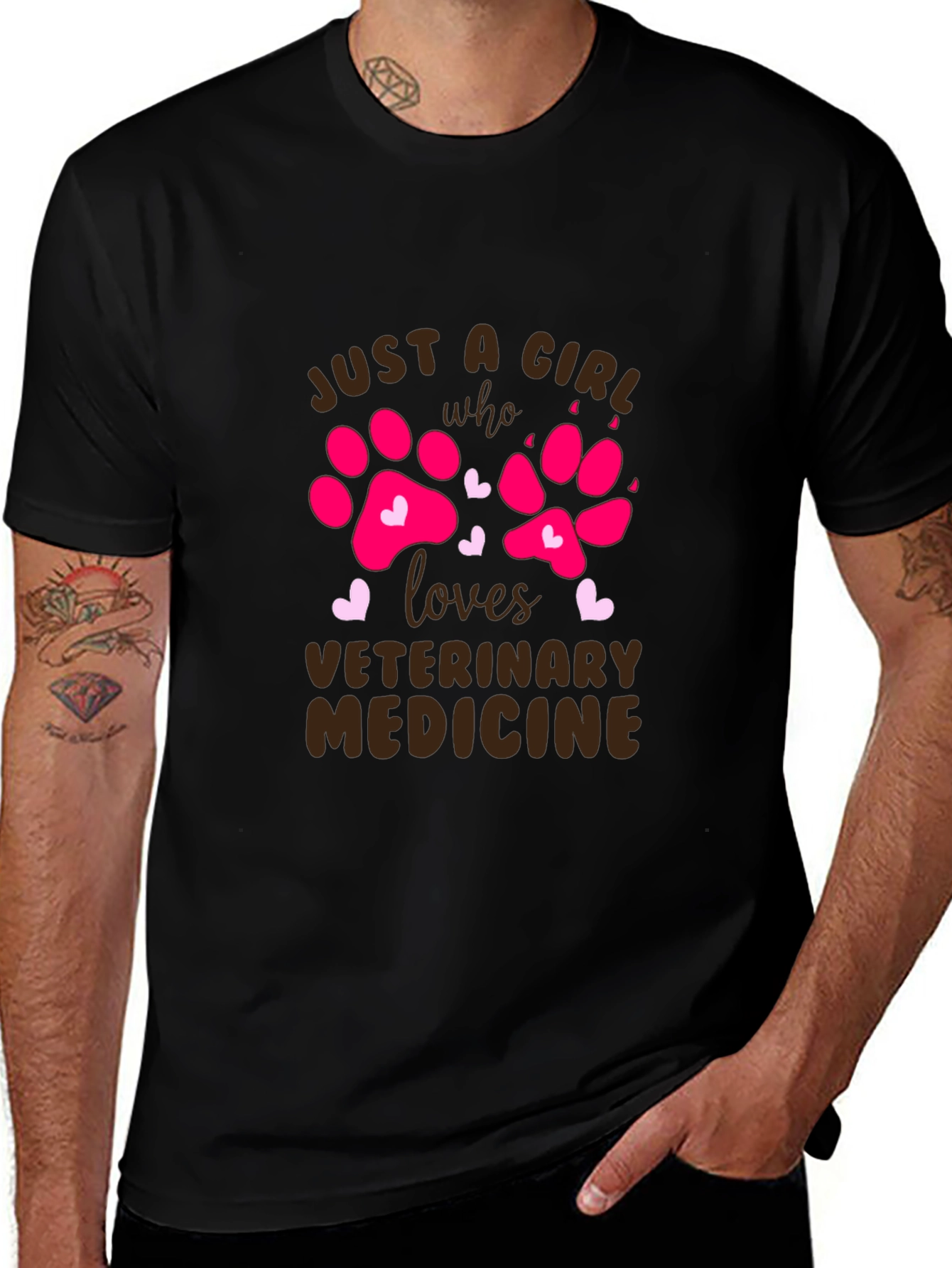Veterinary Medicine Paw Print T-Shirt