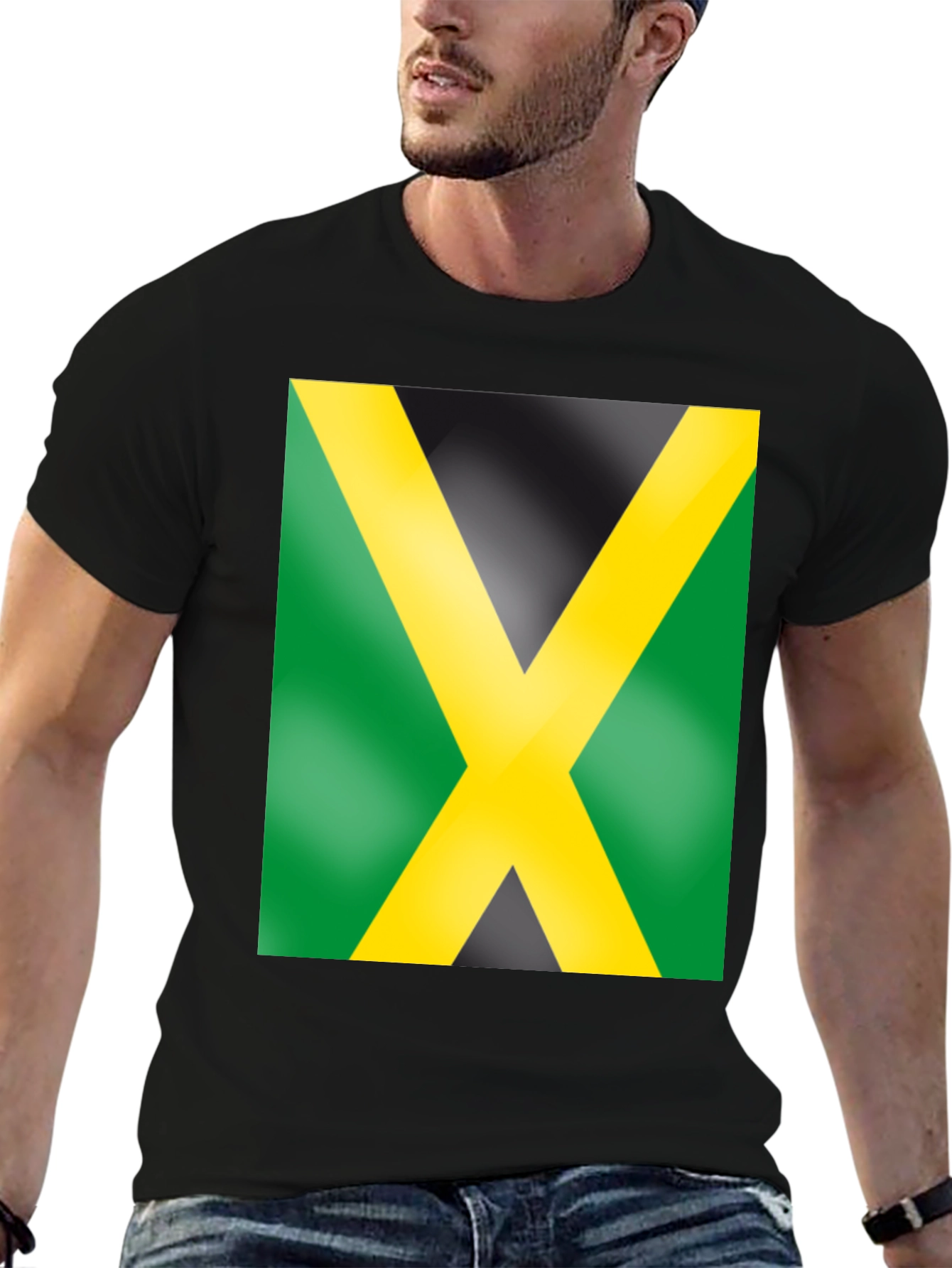 Jamaica Flag Graphic Tee - Black