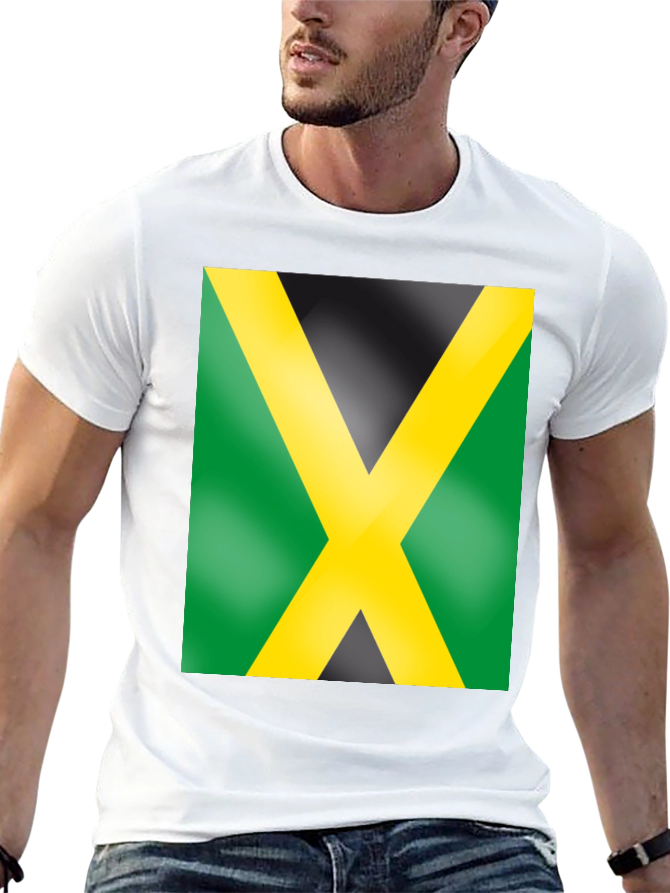 Jamaica Flag Graphic Tee - Black